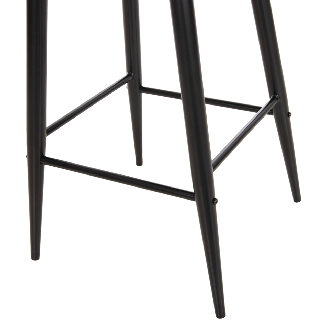 BAR STOOL MEDIUM HEIGHT VANESSA HM9300.12 POLYPROPYLENE and METAL-BLACK 45,5x46x97Hcm. [10]