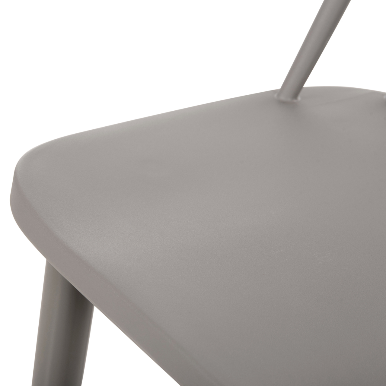 BAR STOOL MEDIUM HEIGHT VANESSA HM9300.20 POLYPROPYLENE and METAL-GREY 45,5x46x97Hcm. [9]