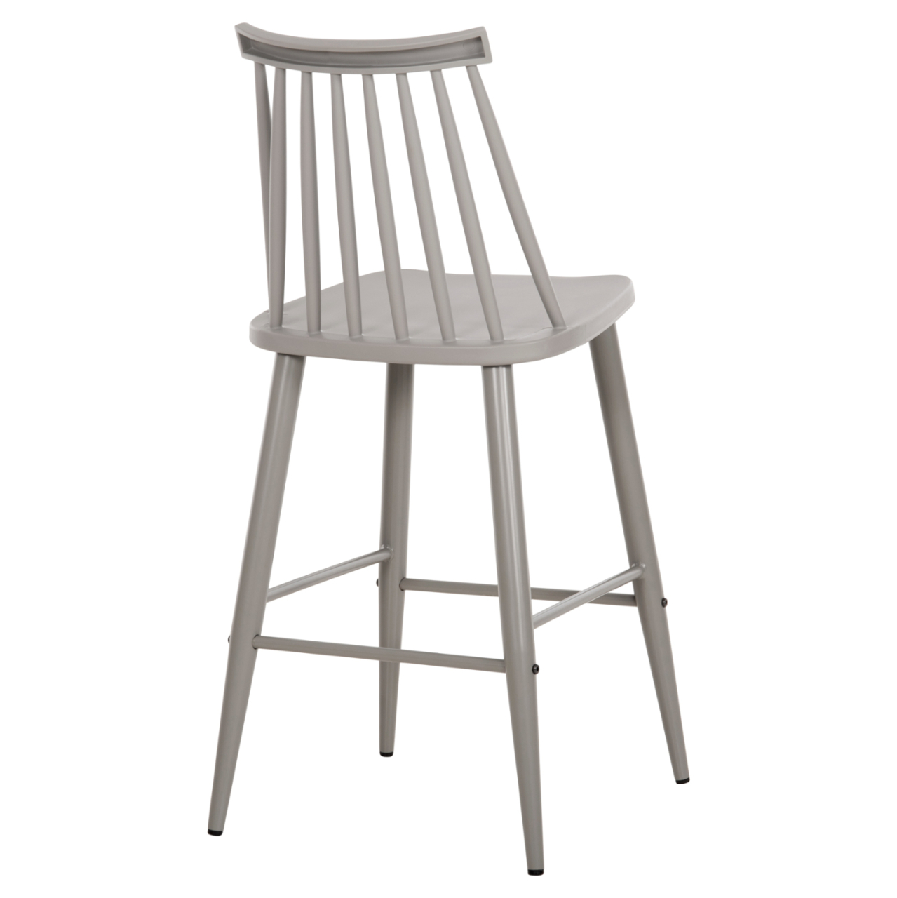 BAR STOOL MEDIUM HEIGHT VANESSA HM9300.20 POLYPROPYLENE and METAL-GREY 45,5x46x97Hcm. [5]