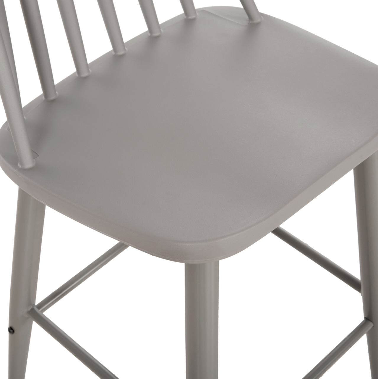 BAR STOOL MEDIUM HEIGHT VANESSA HM9300.20 POLYPROPYLENE and METAL-GREY 45,5x46x97Hcm. [8]