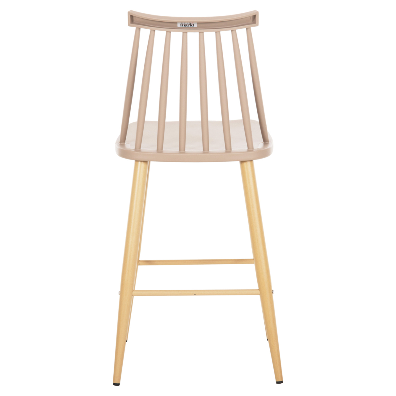 BAR STOOL MEDIUM HEIGHT VANESSA HM9300.25 CAPPUCCINO PP and METAL LEGS IN WOOD COLOR 45,5x46x97Hcm. [6]