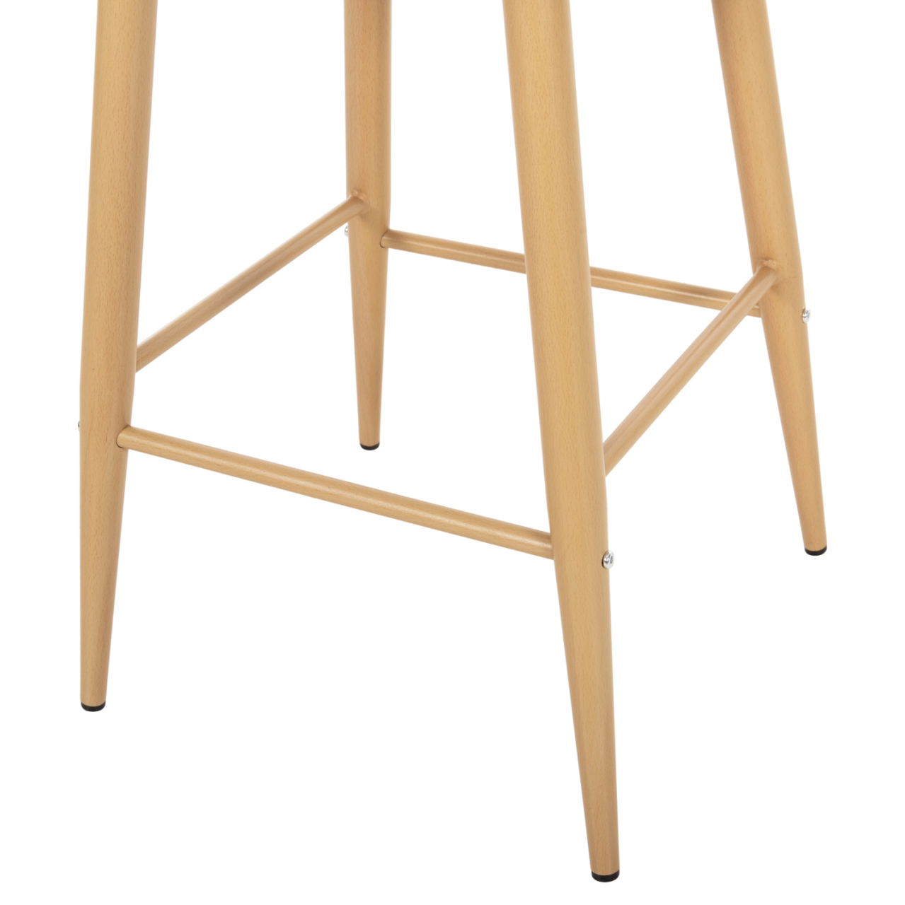 BAR STOOL MEDIUM HEIGHT VANESSA HM9300.25 CAPPUCCINO PP and METAL LEGS IN WOOD COLOR 45,5x46x97Hcm. [10]