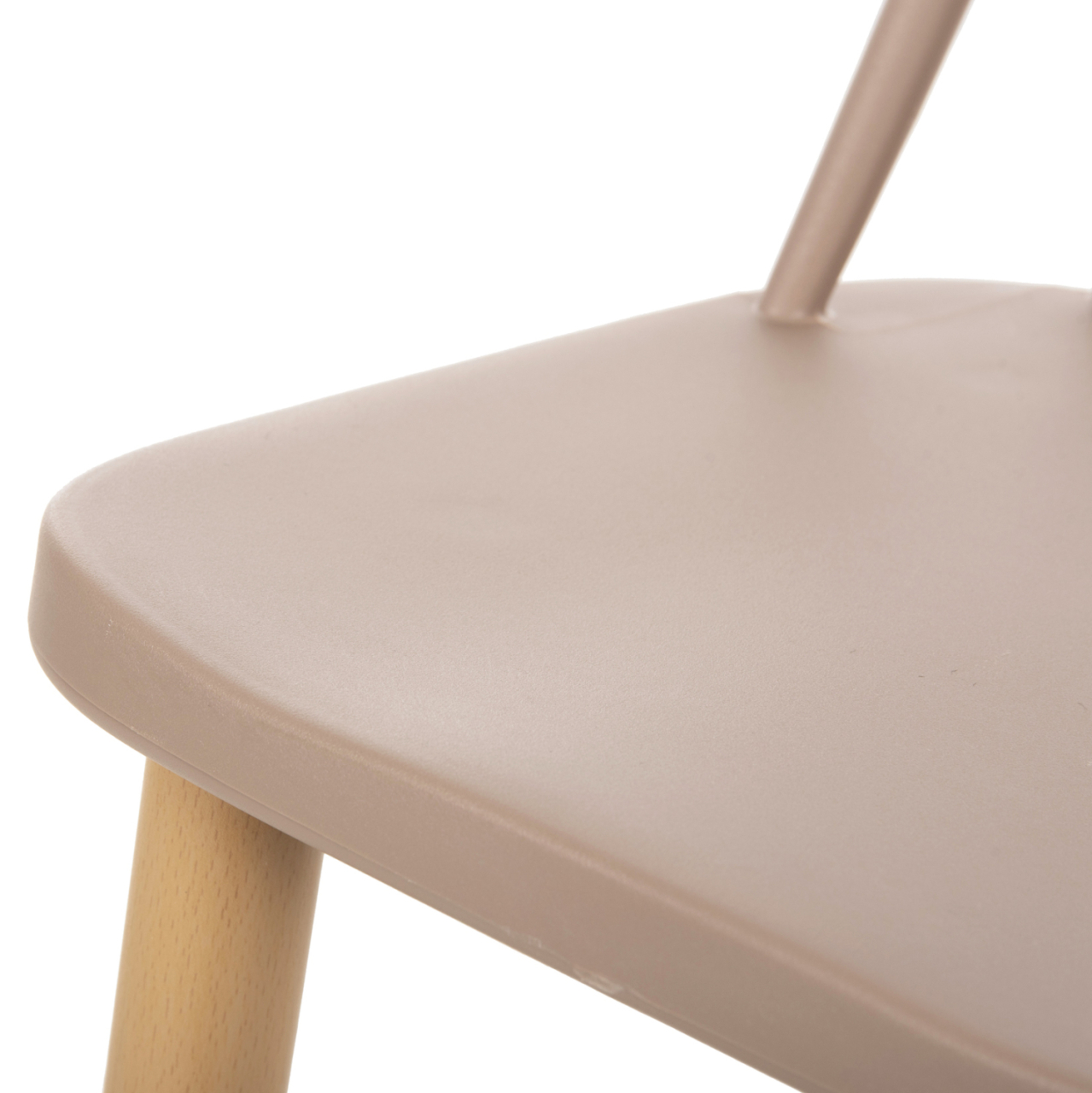BAR STOOL MEDIUM HEIGHT VANESSA HM9300.25 CAPPUCCINO PP and METAL LEGS IN WOOD COLOR 45,5x46x97Hcm. [9]