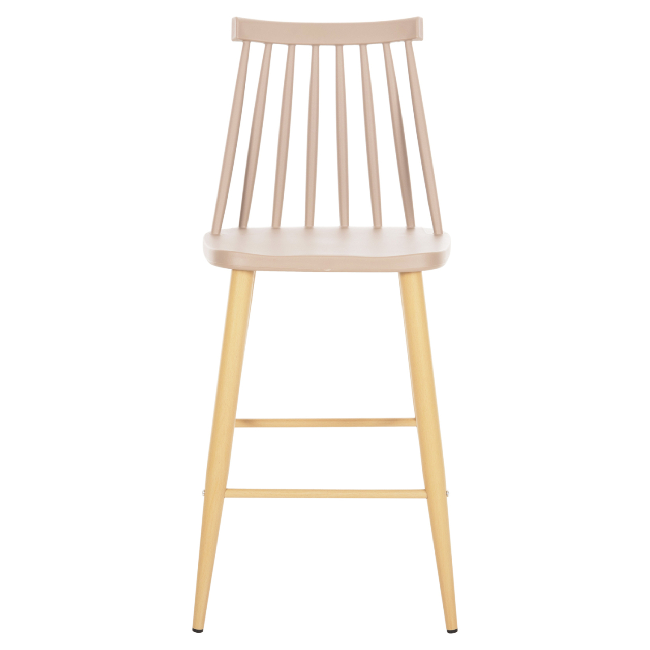 BAR STOOL MEDIUM HEIGHT VANESSA HM9300.25 CAPPUCCINO PP and METAL LEGS IN WOOD COLOR 45,5x46x97Hcm. [3]