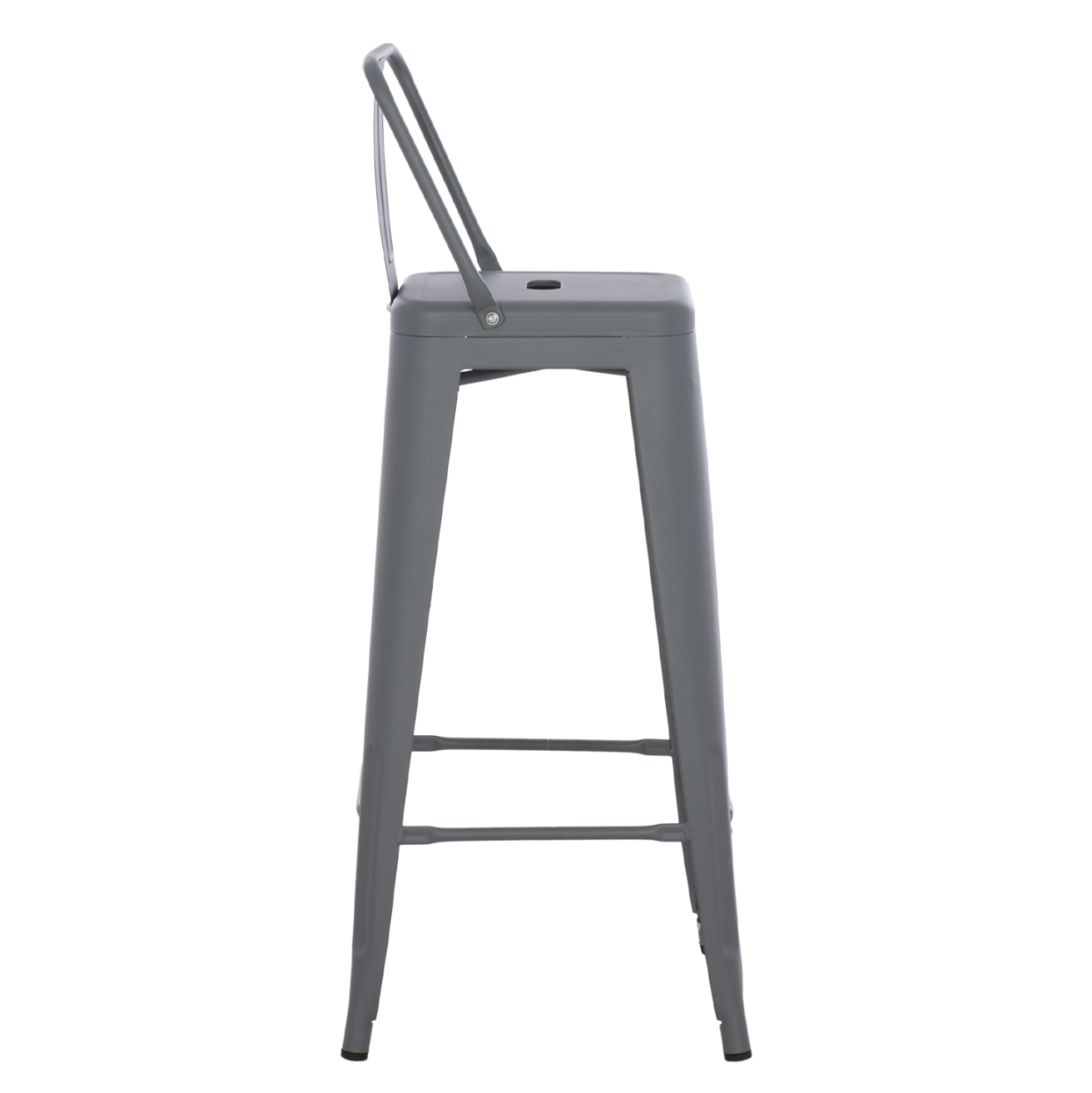 BAR STOOL MELITA HM8643.10 METAL WITH BACKREST IN GREY 43Χ43Χ100Hcm. [4]