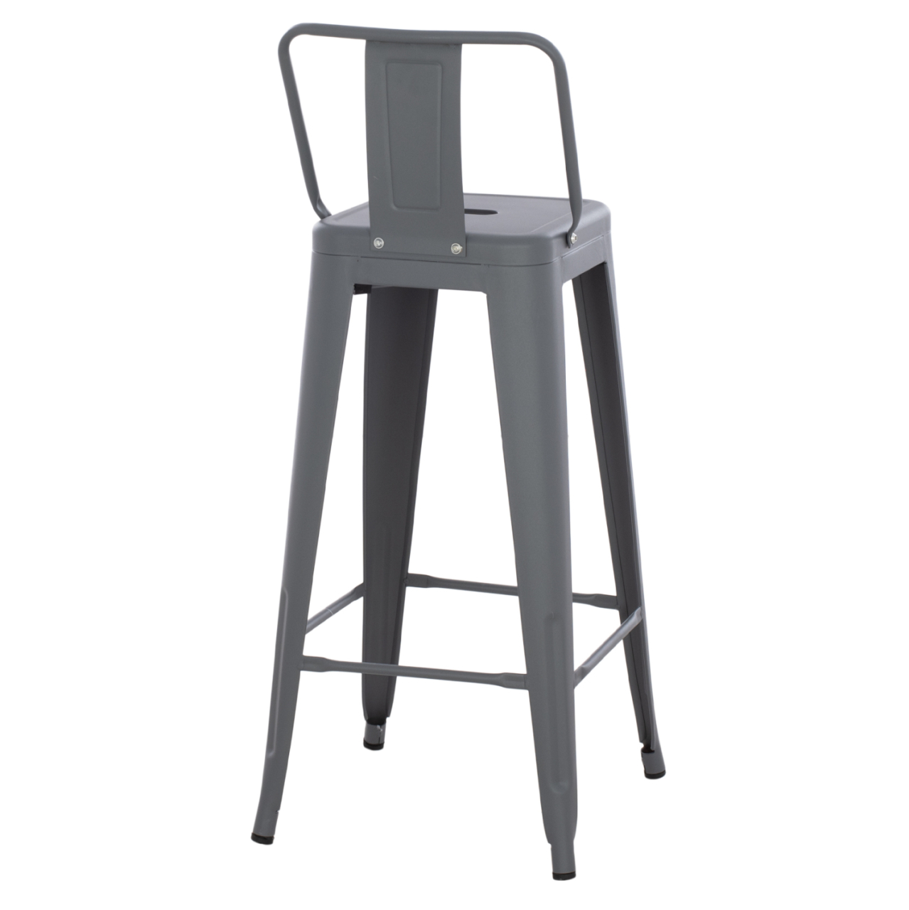 BAR STOOL MELITA HM8643.10 METAL WITH BACKREST IN GREY 43Χ43Χ100Hcm. [5]