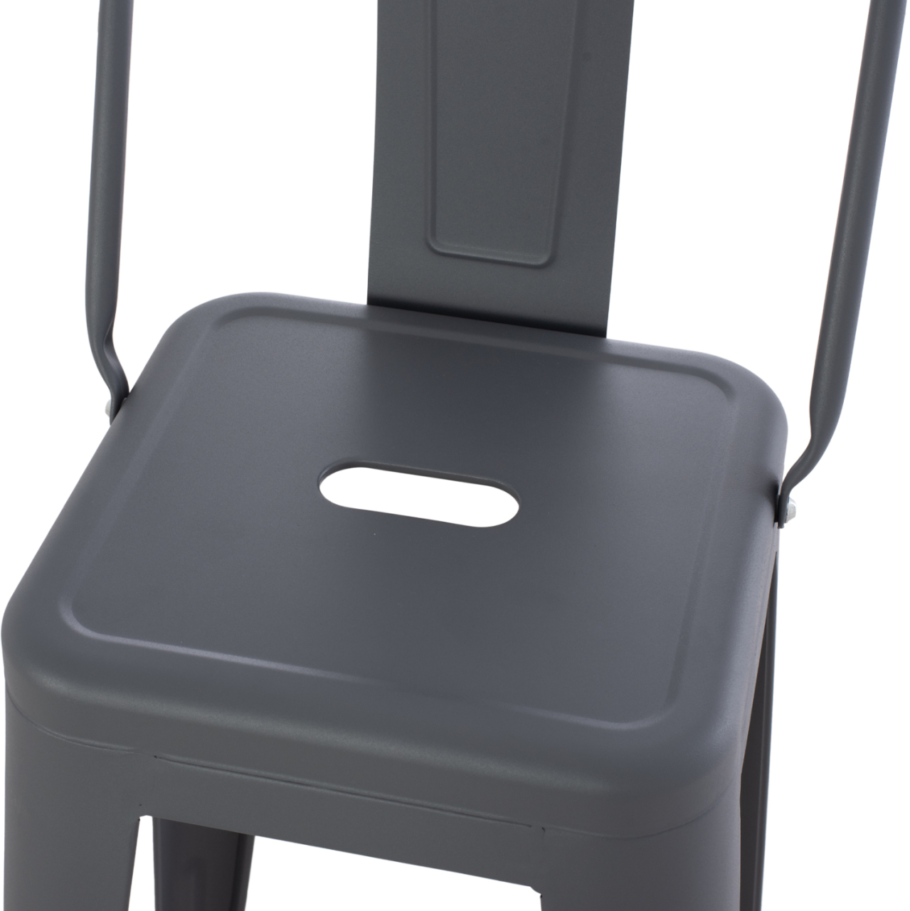 BAR STOOL MELITA HM8643.10 METAL WITH BACKREST IN GREY 43Χ43Χ100Hcm. [8]