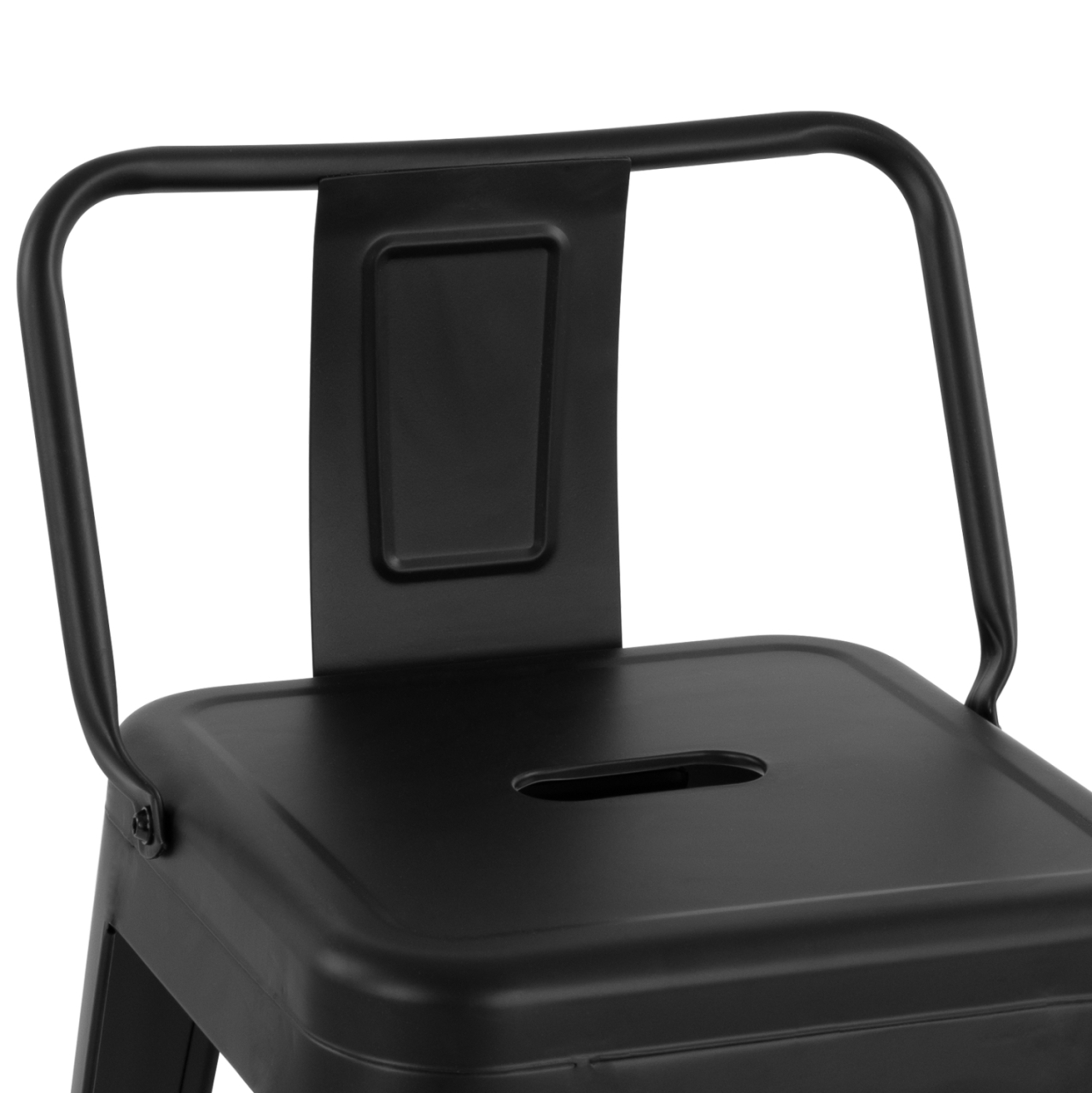 Bar Stool Metallic Melita with back Black matte 43x43x95cm HM8643.22 [7]