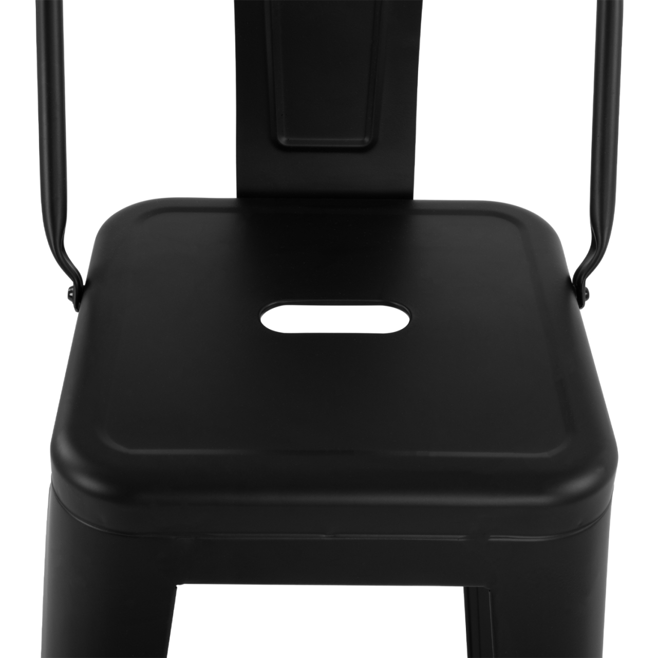 Bar Stool Metallic Melita with back Black matte 43x43x95cm HM8643.22 [8]