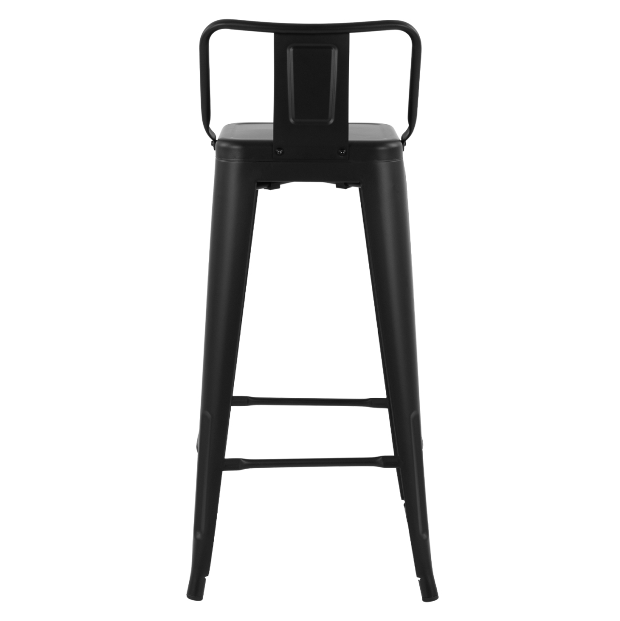 Bar Stool Metallic Melita with back Black matte 43x43x95cm HM8643.22 [6]