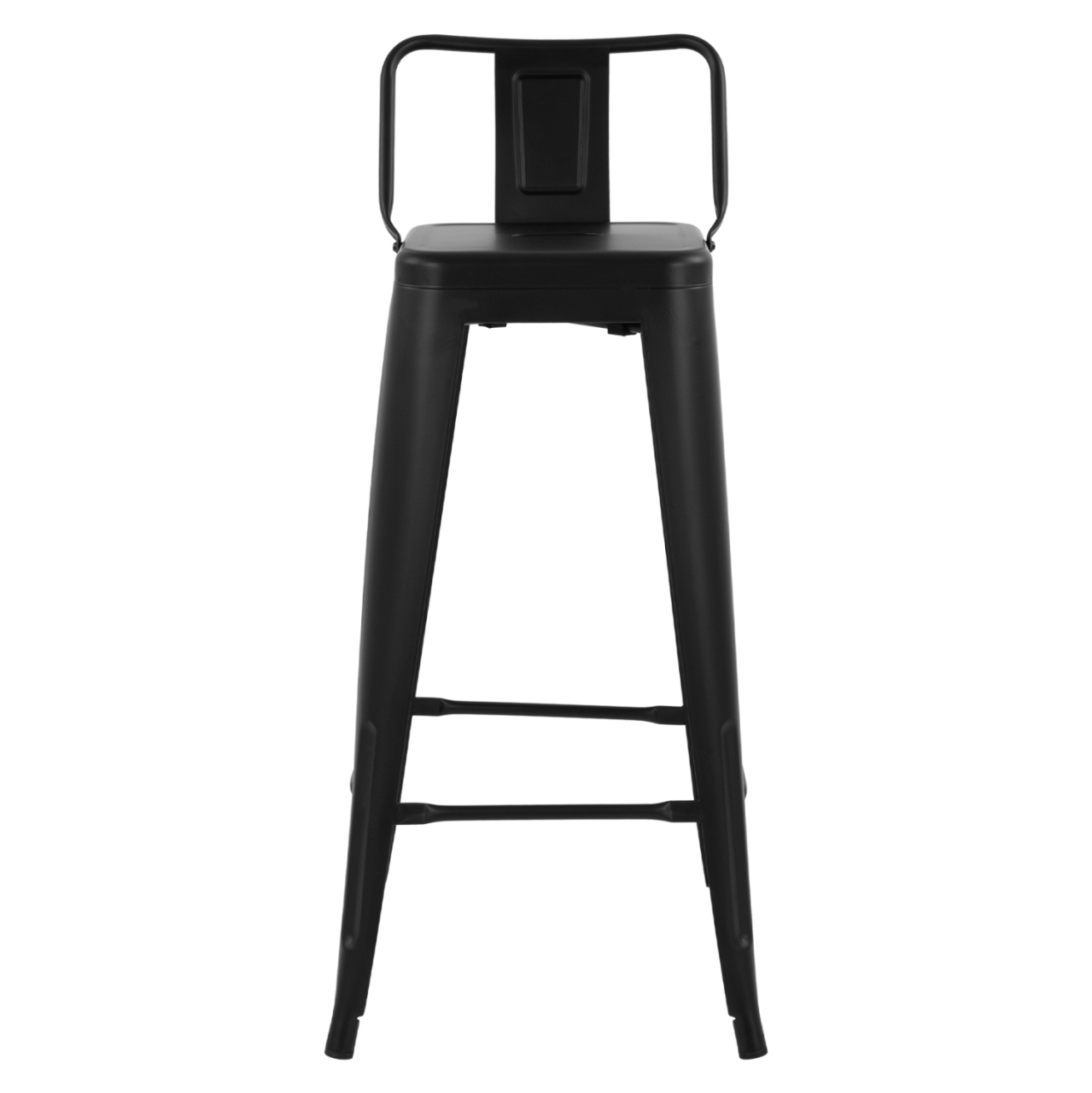 Bar Stool Metallic Melita with back Black matte 43x43x95cm HM8643.22 [3]