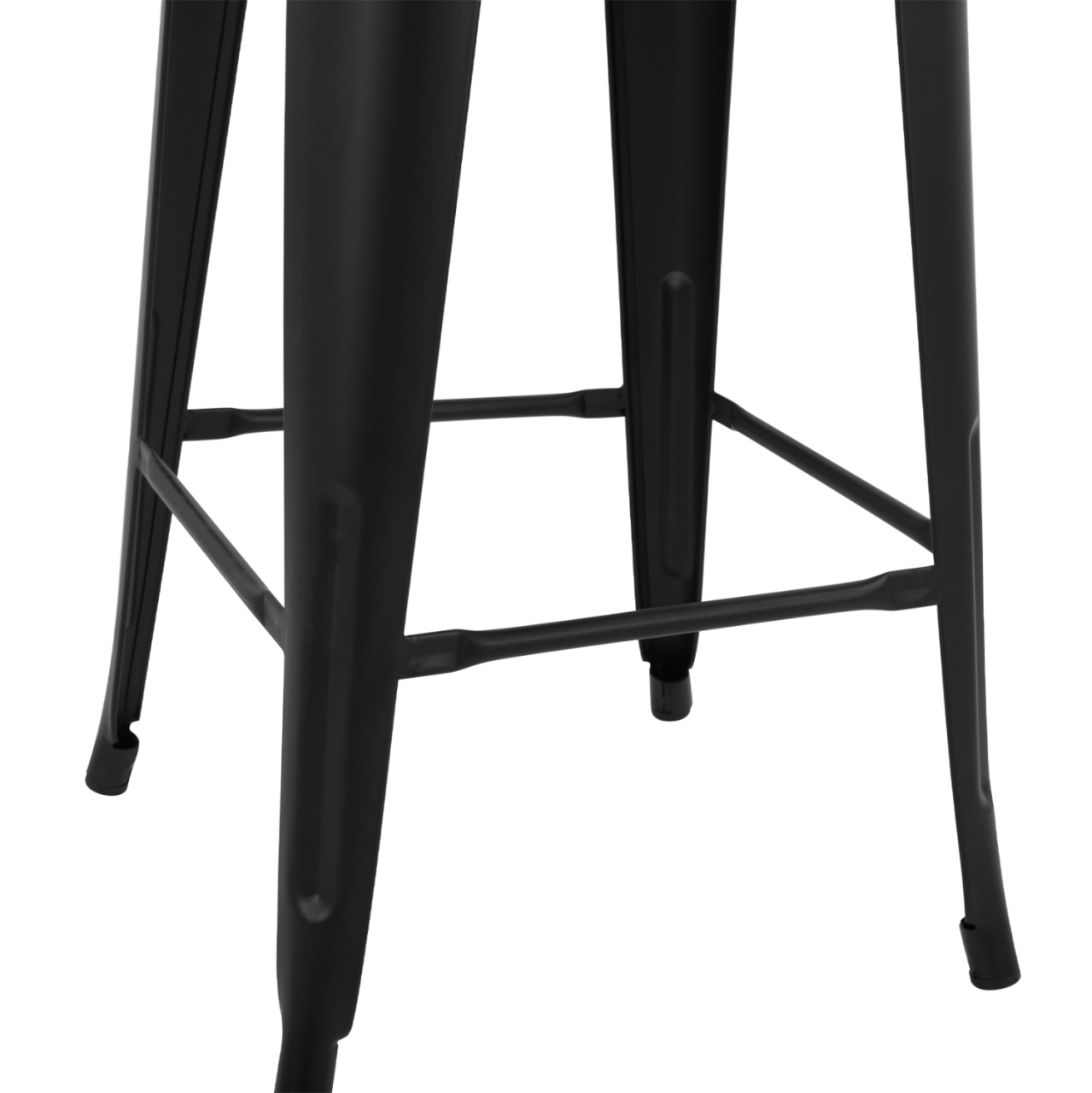 Bar Stool Metallic Melita with back Black matte 43x43x95cm HM8643.22 [9]