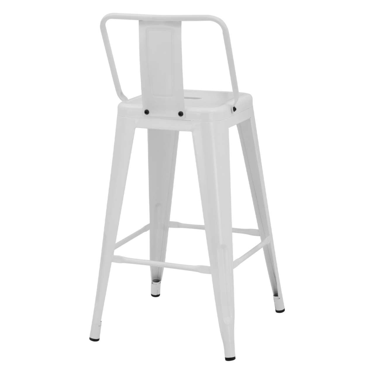 Bar Stool Middle Height Melita with back white matte HM8574.31 42x42x89,5cm [5]