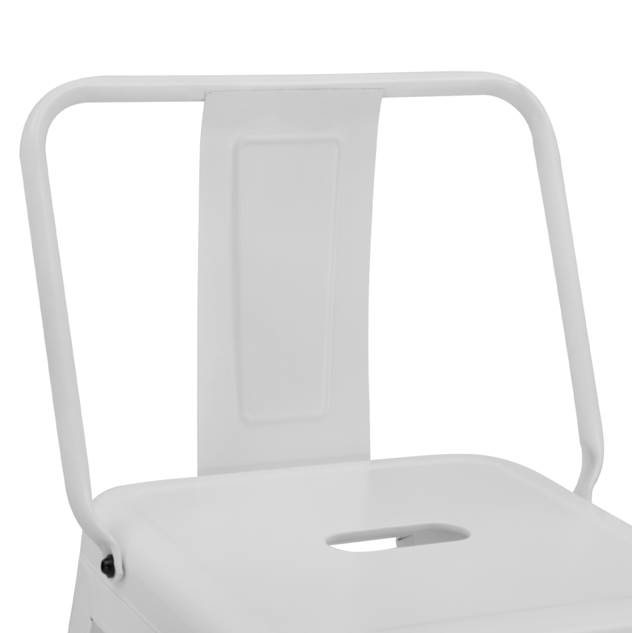Bar Stool Middle Height Melita with back white matte HM8574.31 42x42x89,5cm [7]