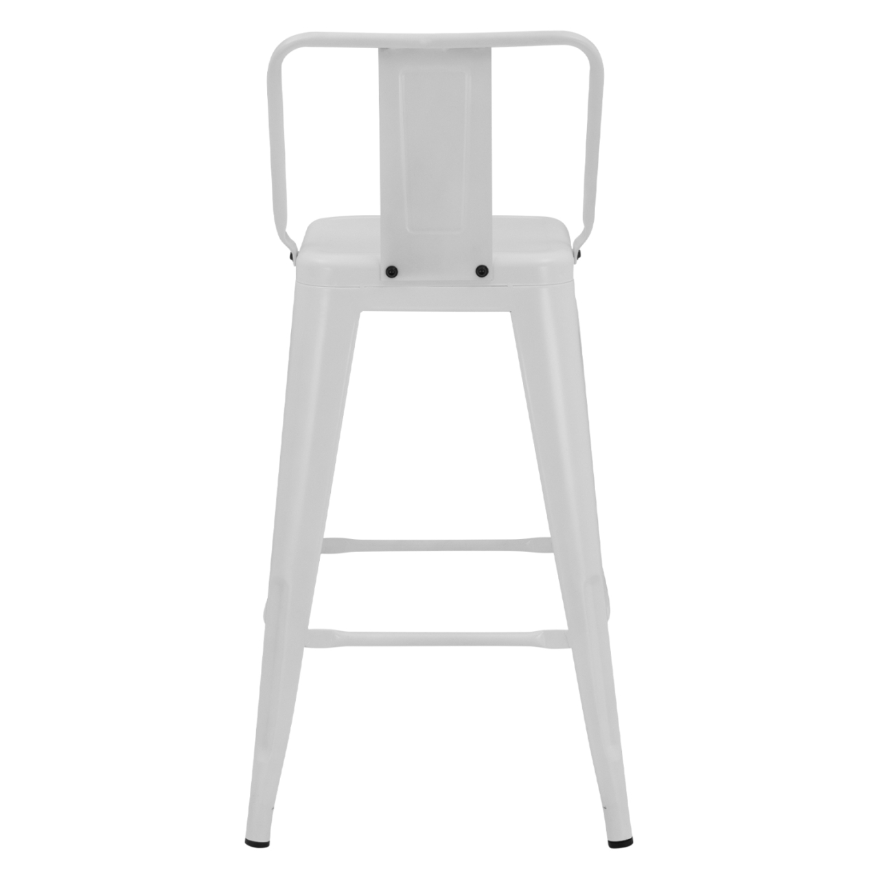 Bar Stool Middle Height Melita with back white matte HM8574.31 42x42x89,5cm [6]