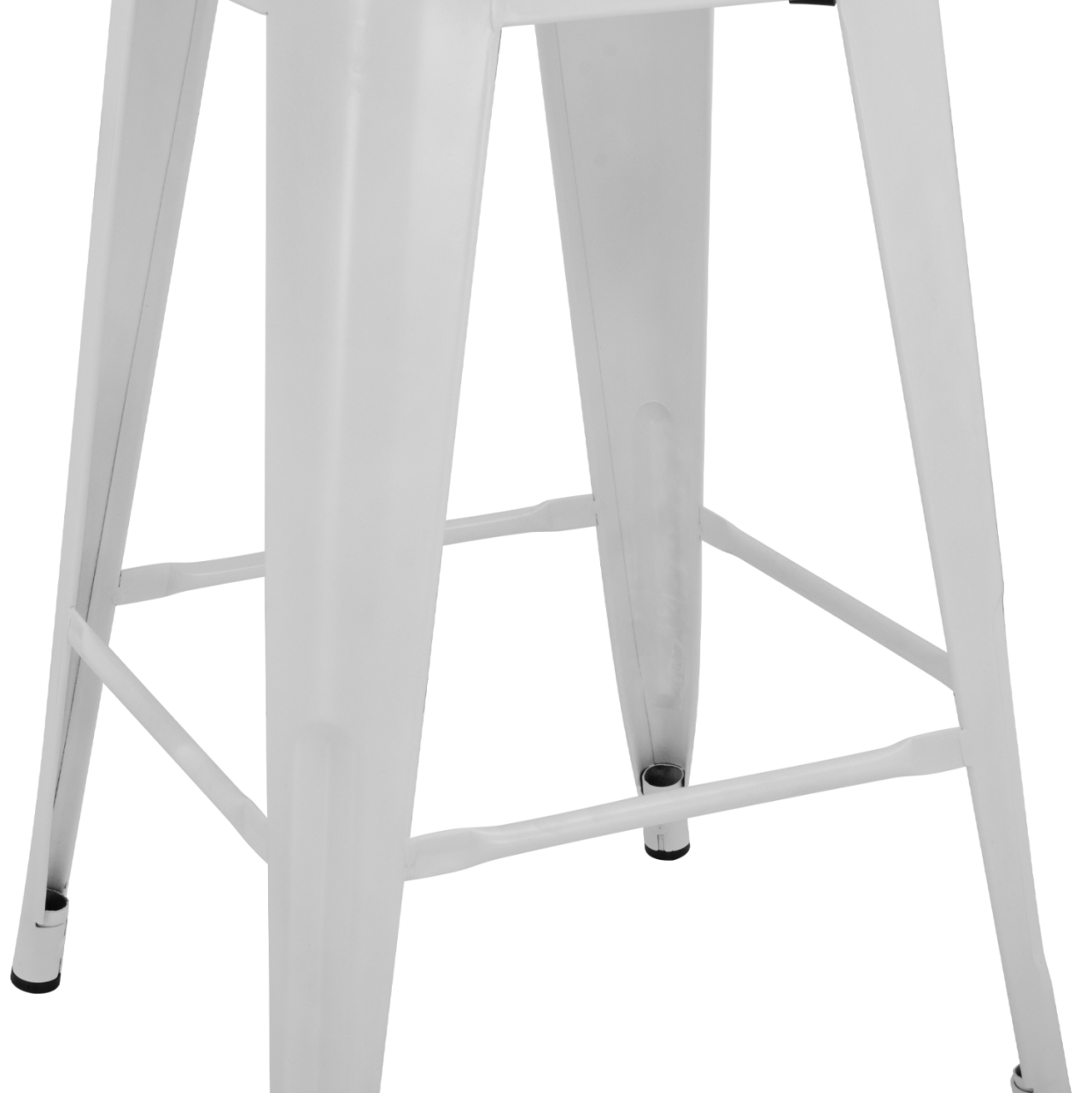 Bar Stool Middle Height Melita with back white matte HM8574.31 42x42x89,5cm [9]