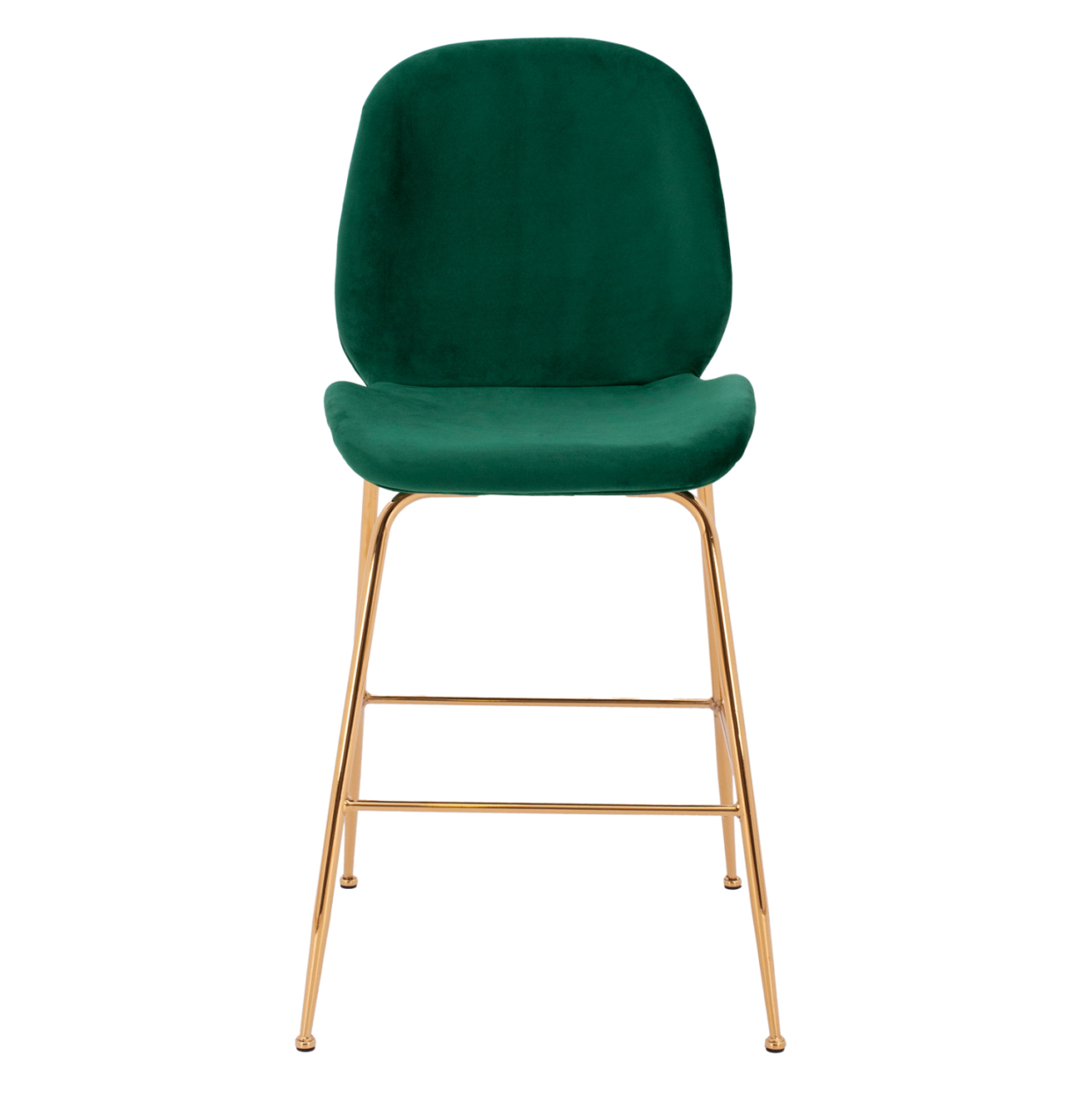 Bar Stool Middle Height Nora HM8524.03 Velvet Cyppress Green and Gold metallic Frame 52x61,5x103 cm. [3]