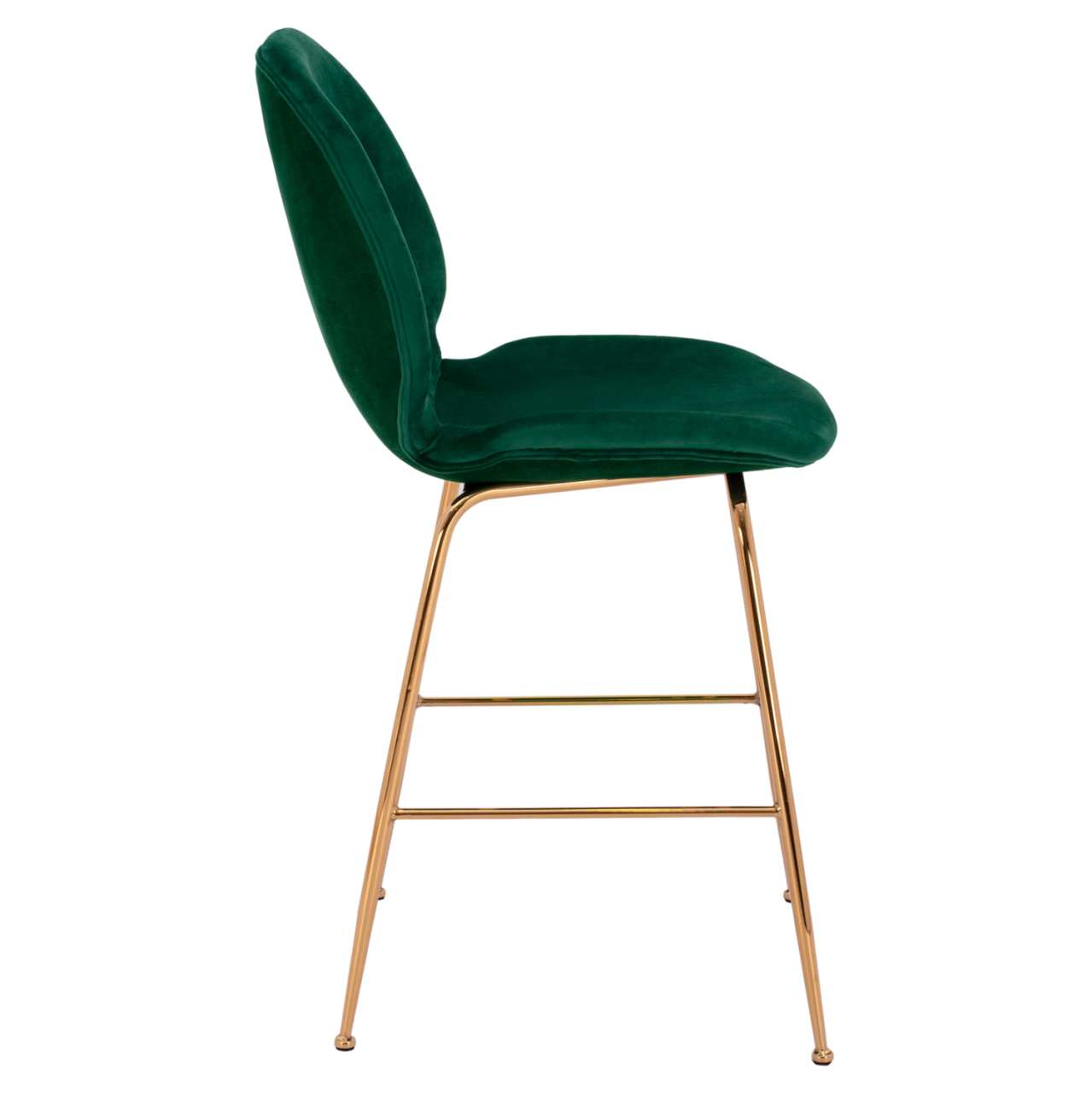 Bar Stool Middle Height Nora HM8524.03 Velvet Cyppress Green and Gold metallic Frame 52x61,5x103 cm. [4]