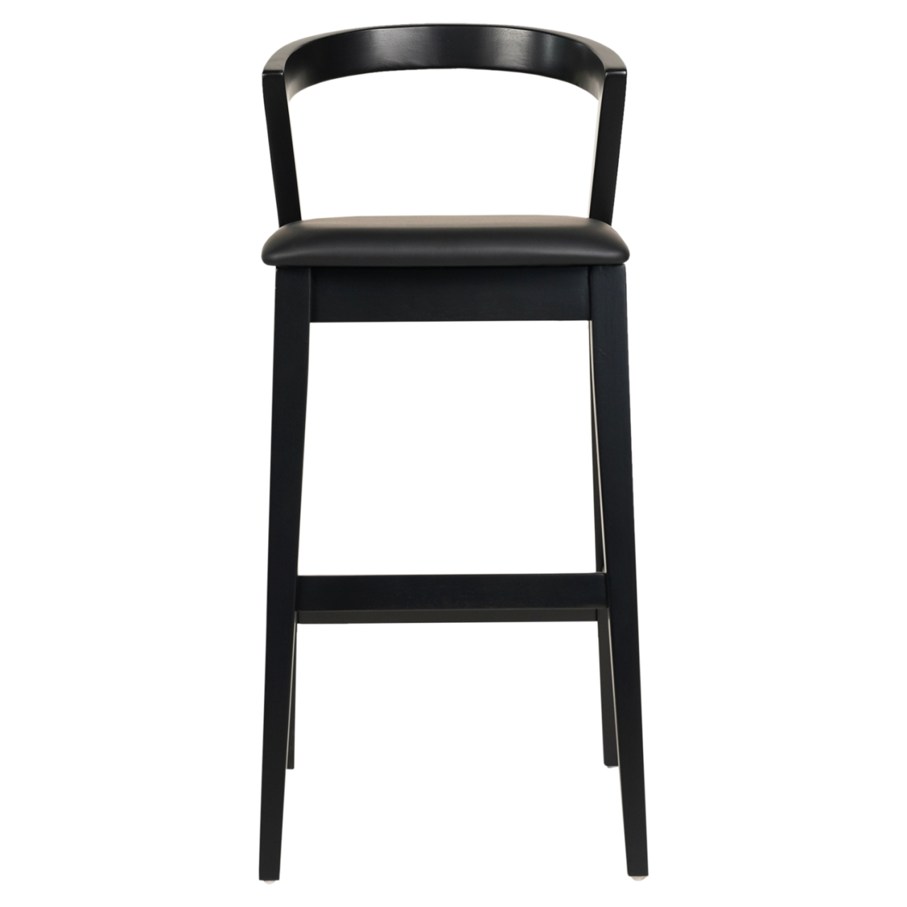 BAR STOOL NAMI HM9952.02 RUBBERWOOD and PU-BLACK 47,5x59x102,5Hcm. [3]