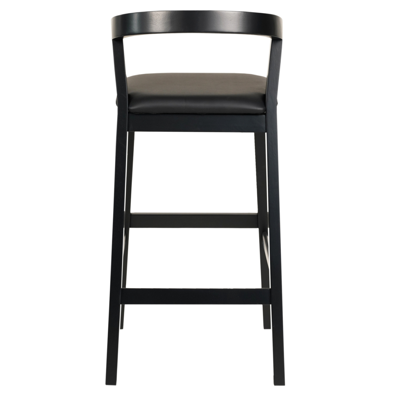 BAR STOOL NAMI HM9952.02 RUBBERWOOD and PU-BLACK 47,5x59x102,5Hcm. [5]