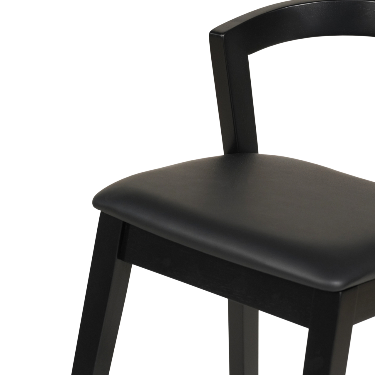 BAR STOOL NAMI HM9952.02 RUBBERWOOD and PU-BLACK 47,5x59x102,5Hcm. [6]