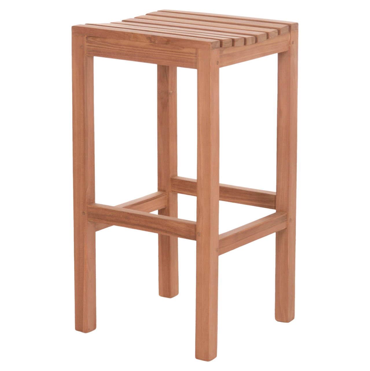 BAR STOOL NIKOL HM18109 TEAK WOOD IN NATURAL COLOR 40x40x77Hcm. [4]