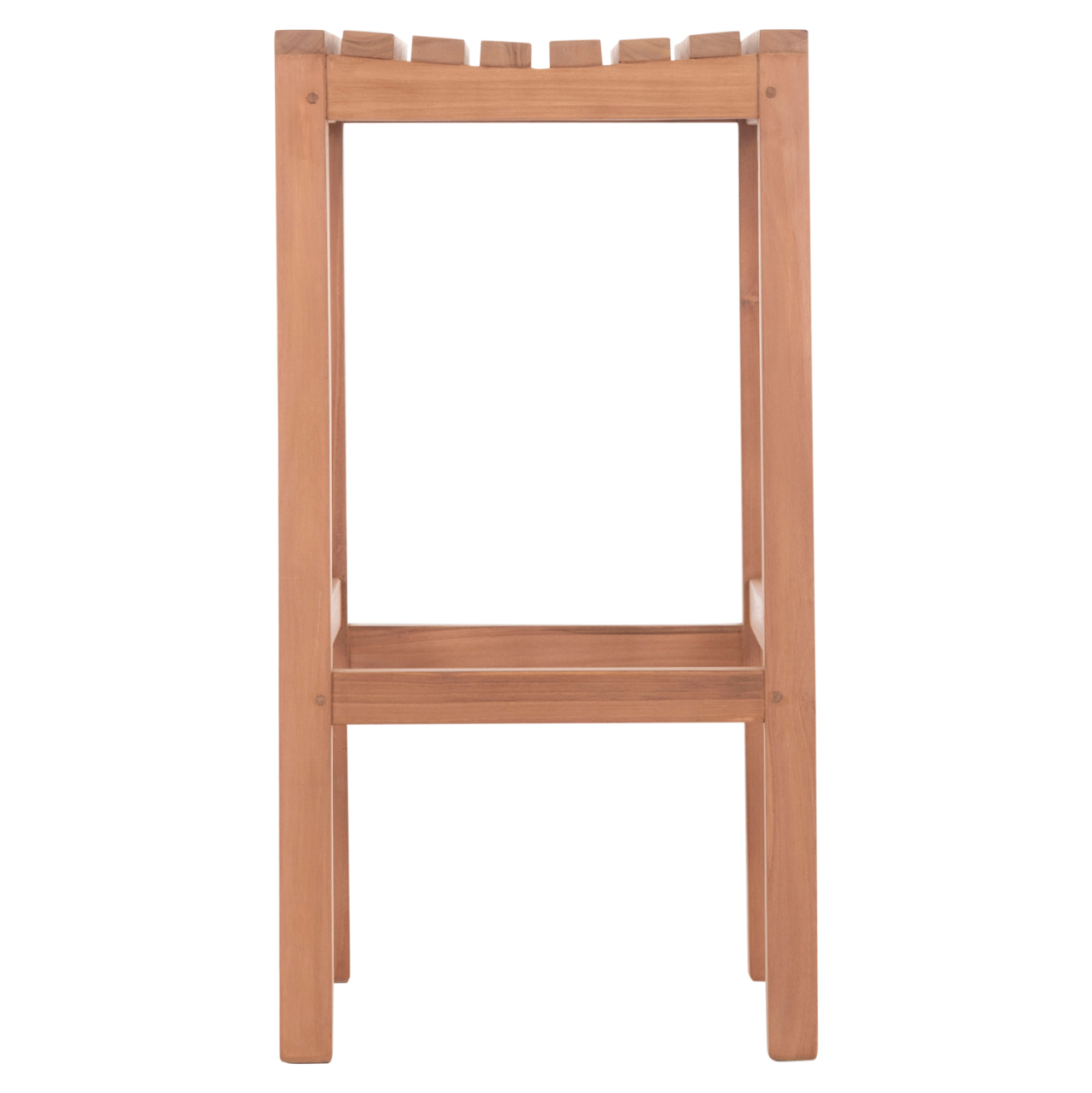 BAR STOOL NIKOL HM18109 TEAK WOOD IN NATURAL COLOR 40x40x77Hcm. [3]