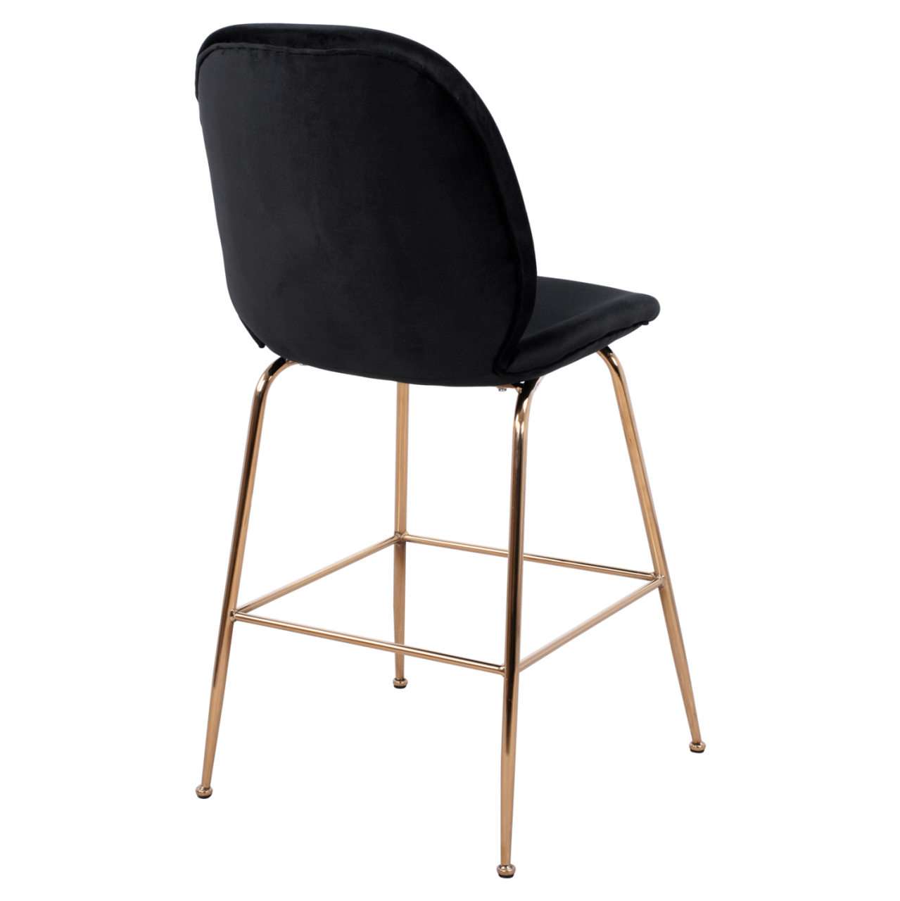 Bar Stool Nora Black Velvet and Gold Metallic Frame HM8524.04 48x61x103 cm [5]
