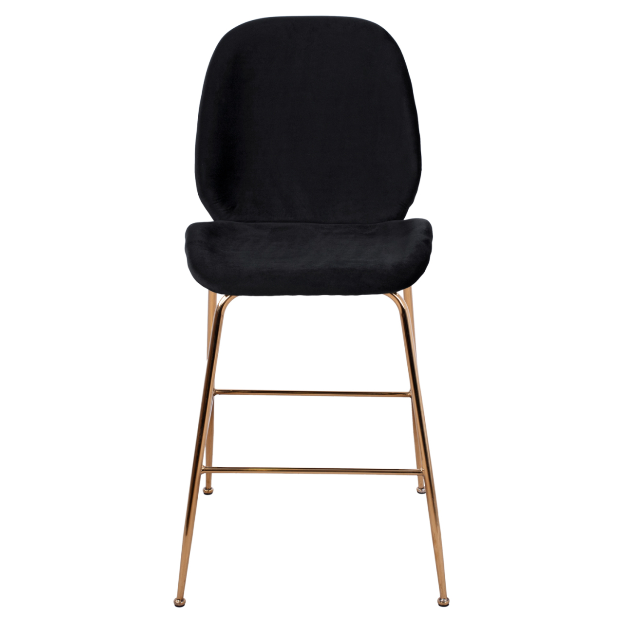 Bar Stool Nora Black Velvet and Gold Metallic Frame HM8524.04 48x61x103 cm [3]