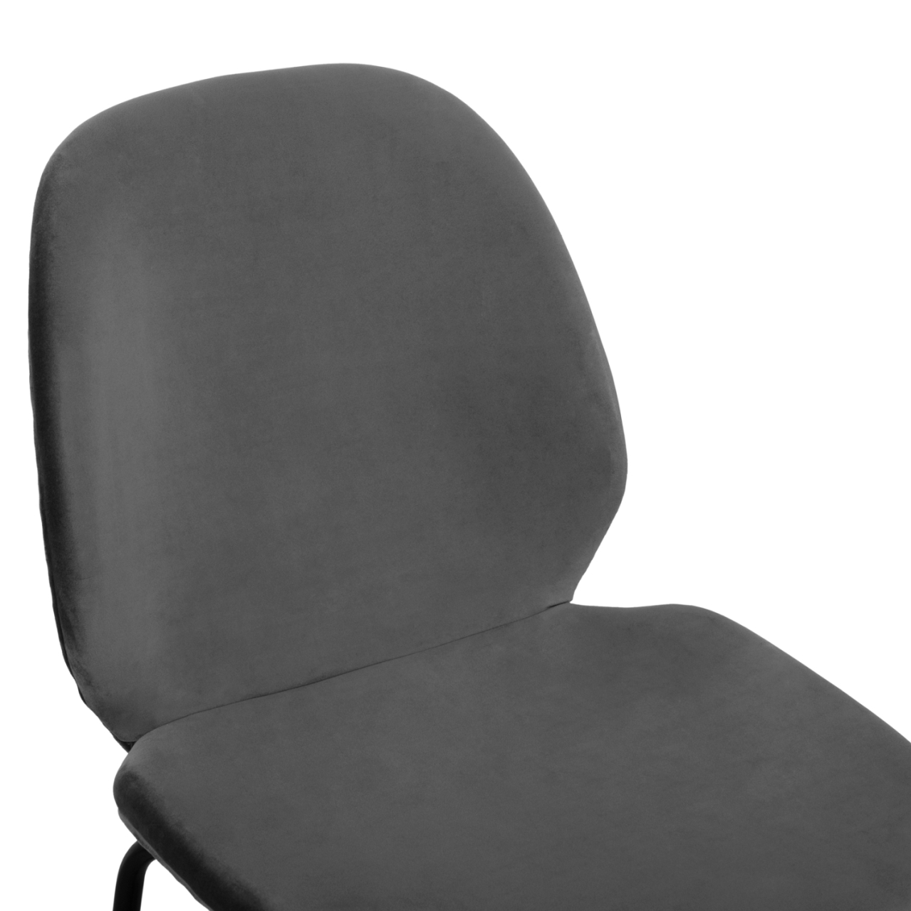 Bar Stool Nora Velvet Grey and Black metallic frame HM8524.01 48x61x103 cm [7]