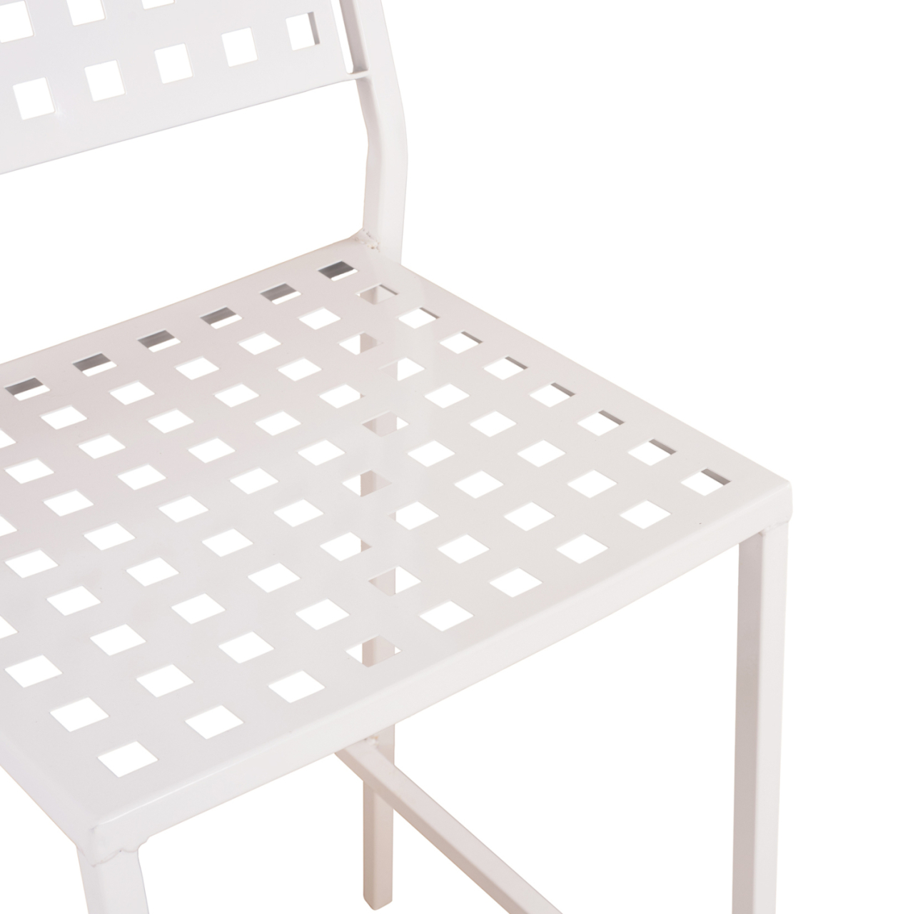Bar Stool Olympias Metallic HM5528.02 White color 47x58x111cm [8]