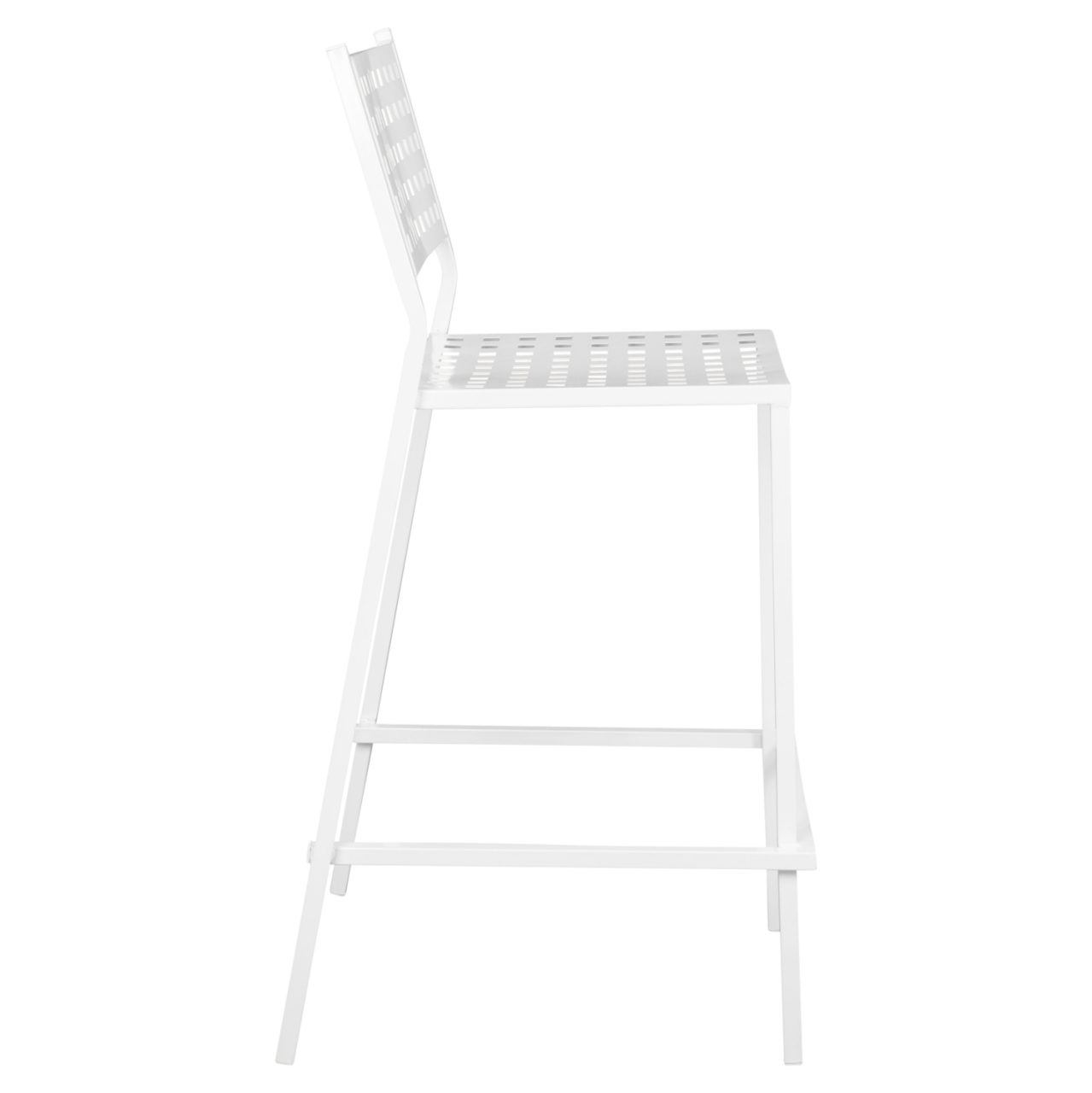 Bar Stool Olympias Metallic HM5528.02 White color 47x58x111cm [4]
