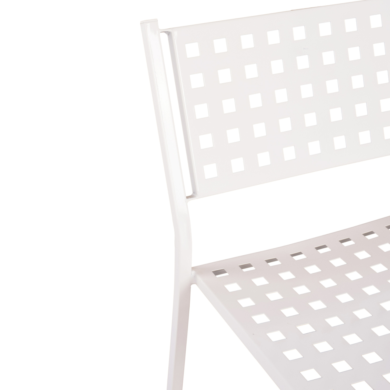 Bar Stool Olympias Metallic HM5528.02 White color 47x58x111cm [9]