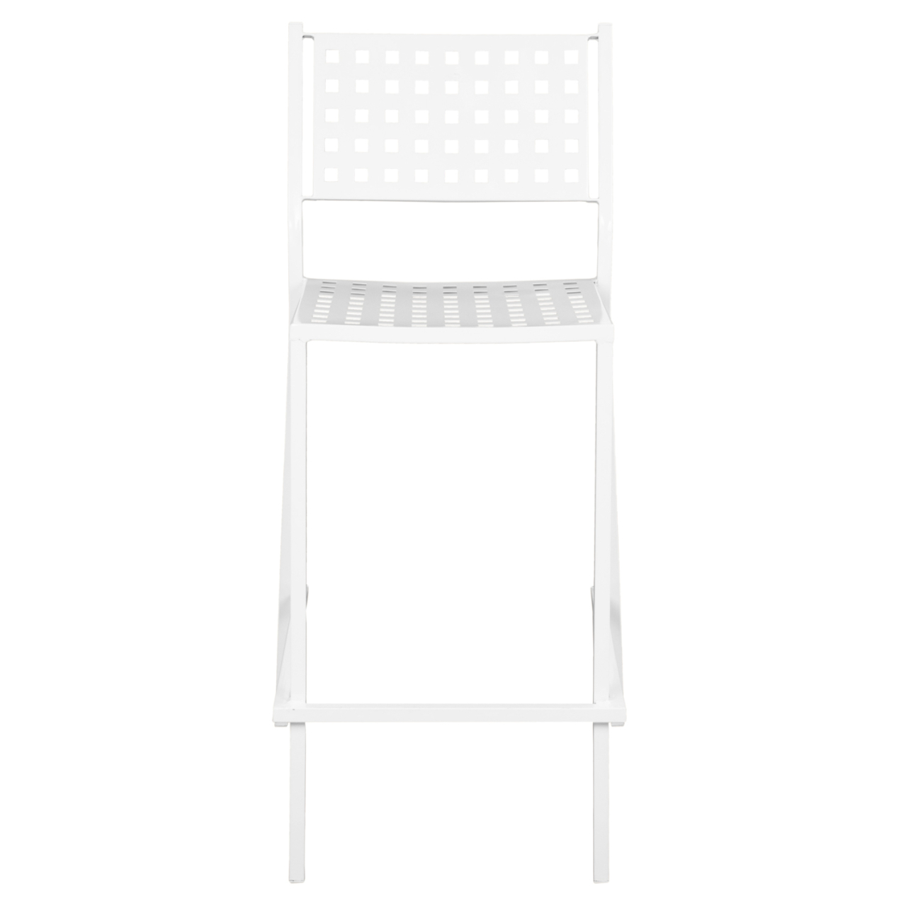 Bar Stool Olympias Metallic HM5528.02 White color 47x58x111cm [3]