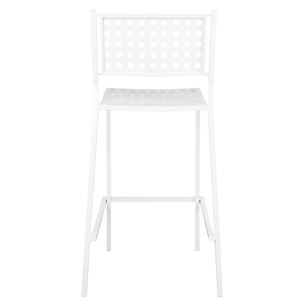 Bar Stool Olympias Metallic HM5528.02 White color 47x58x111cm [6]