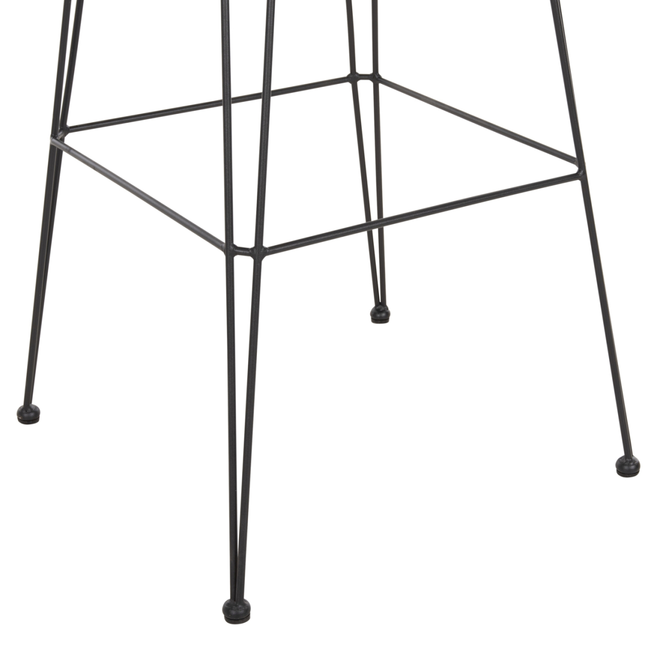 BAR STOOL OUTDOOR ALLEGRA HM5452.11 METALandCUSHION IN BLACK-BEIGE WICKER 52x51x103H cm. [10]