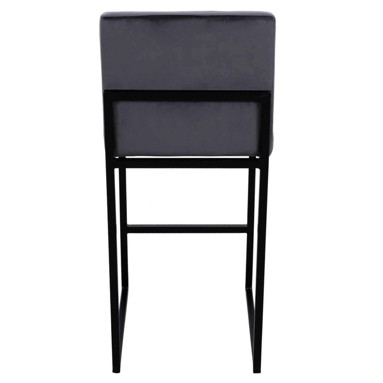 Bar Stool Piper Velvet Grey and Black Metallic Frame HM8525.01 40x49x96 cm [6]
