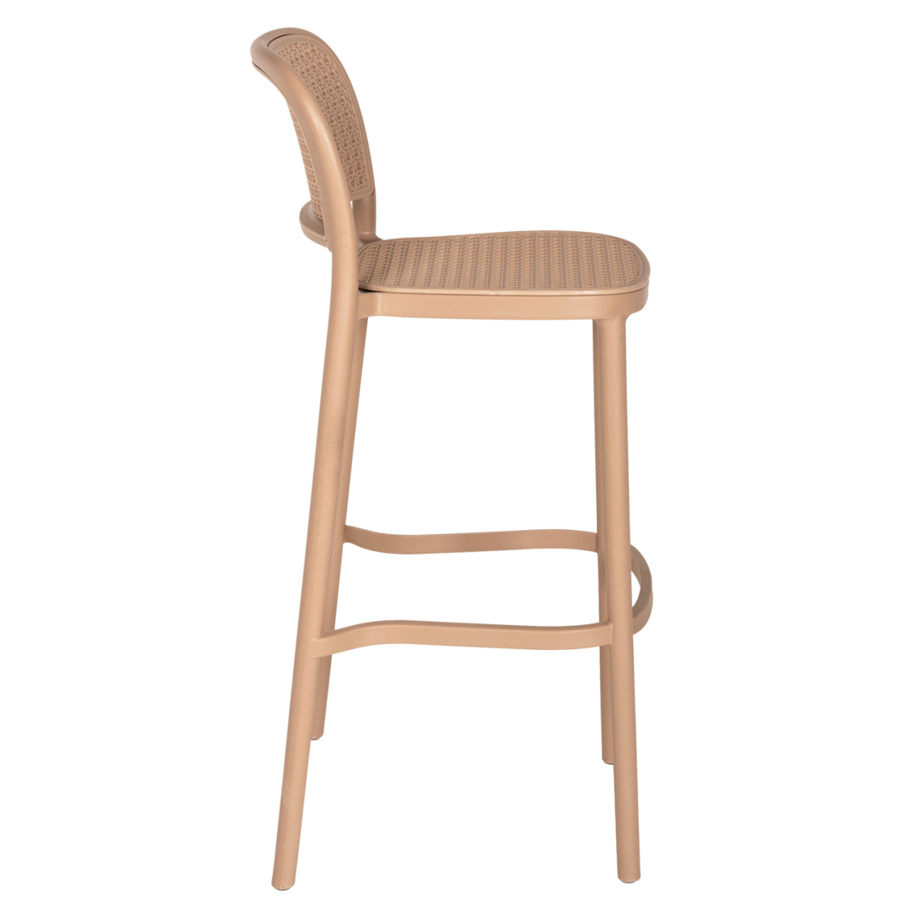 BAR STOOL POLYPROPYLENE HM5939.03 IN CAPPUCCINO COLOR 51x52x104Hcm. [4]