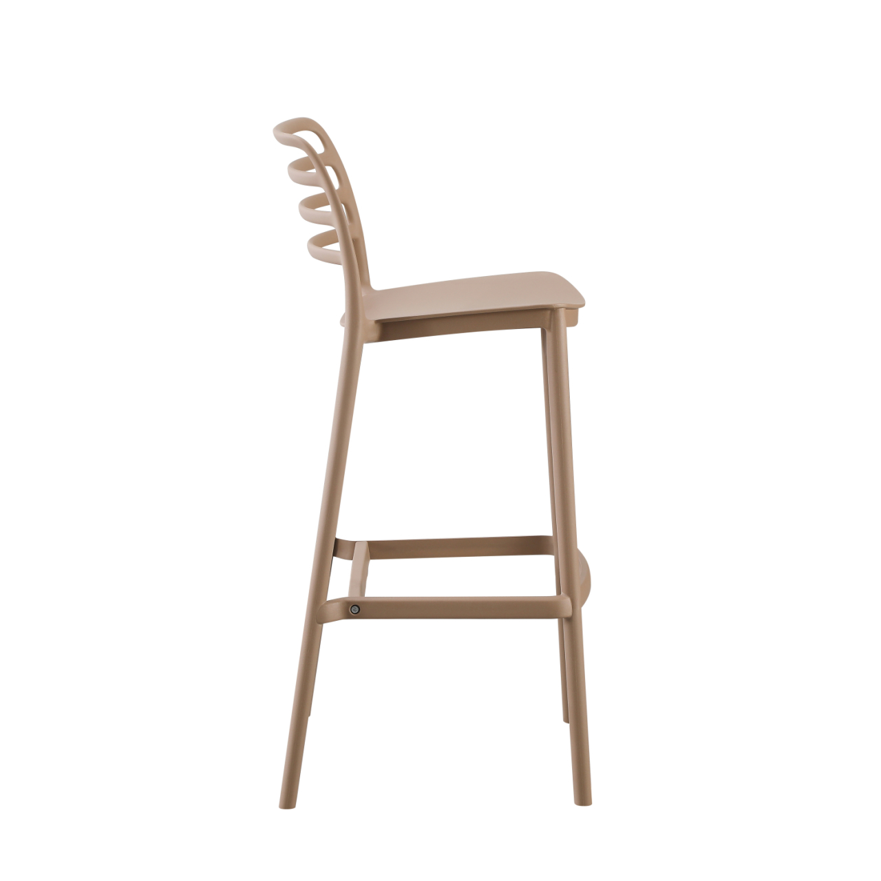 BAR STOOL POLYPROPYLENE SNOD HM6099.04 CAPPUCCINO 37,2x50x101,5Hcm. [3]
