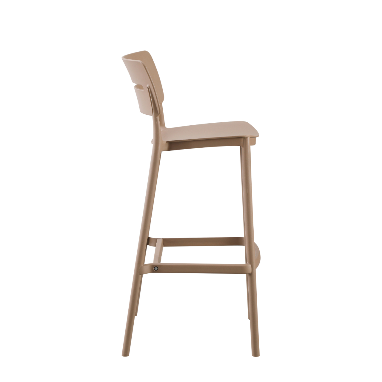 BAR STOOL POLYPROPYLENE SNOD2 HM6100.04 CAPPUCCINO 37,2x50x101,5Hcm. [3]
