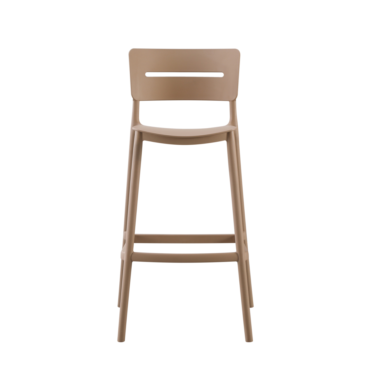 BAR STOOL POLYPROPYLENE SNOD2 HM6100.04 CAPPUCCINO 37,2x50x101,5Hcm. [2]