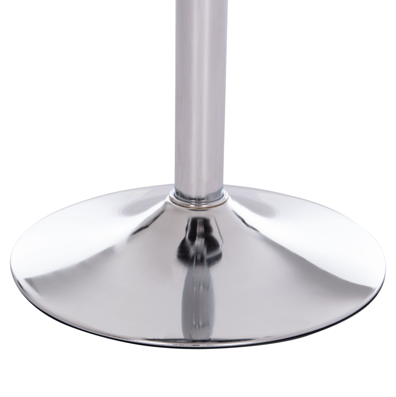BAR STOOL ROSE HM204.21 CHROMED BASE and SUSPENSION and BLACK PU 48x45x105Hcm. [10]