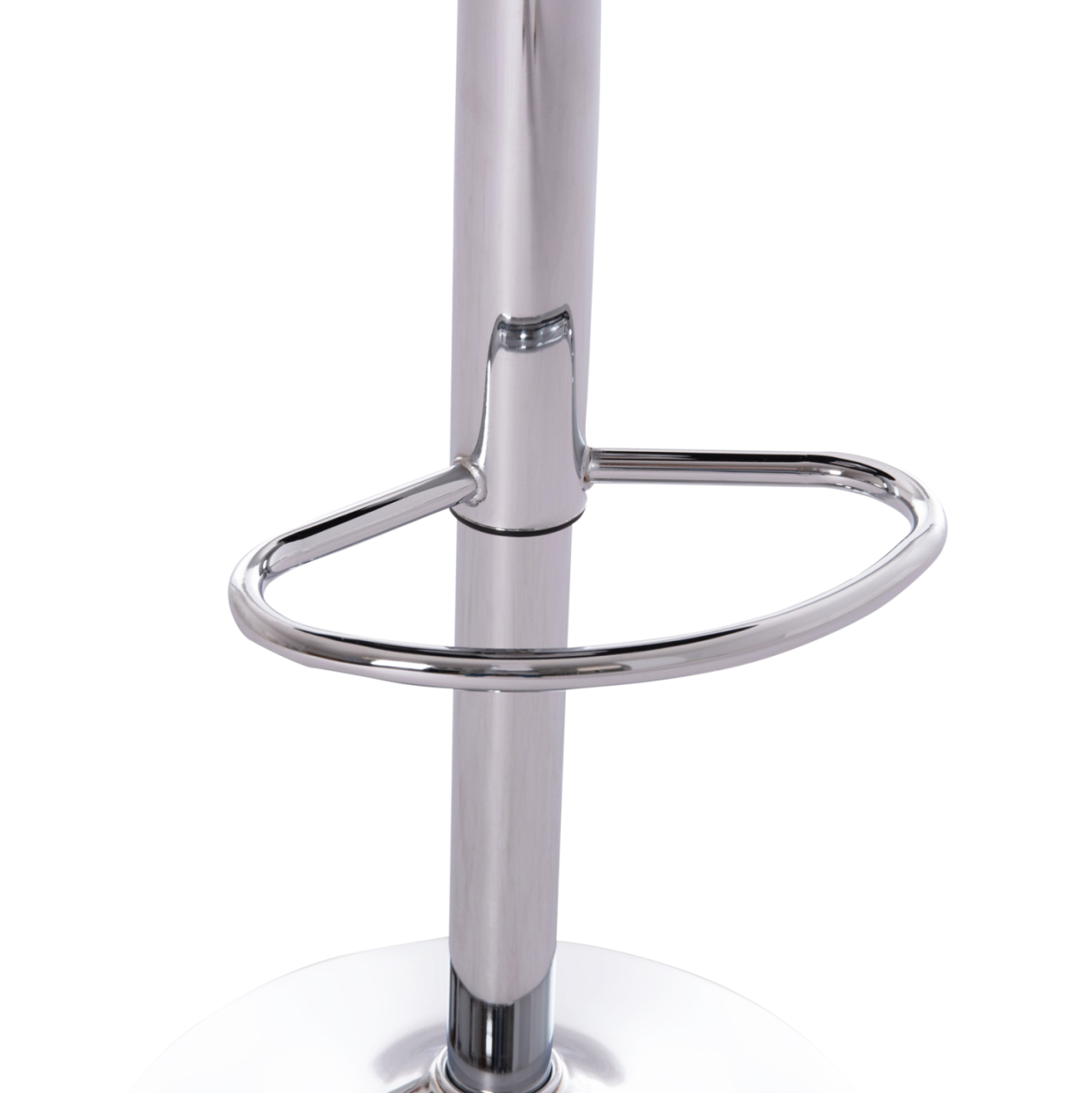 BAR STOOL ROSE HM204.21 CHROMED BASE and SUSPENSION and BLACK PU 48x45x105Hcm. [9]
