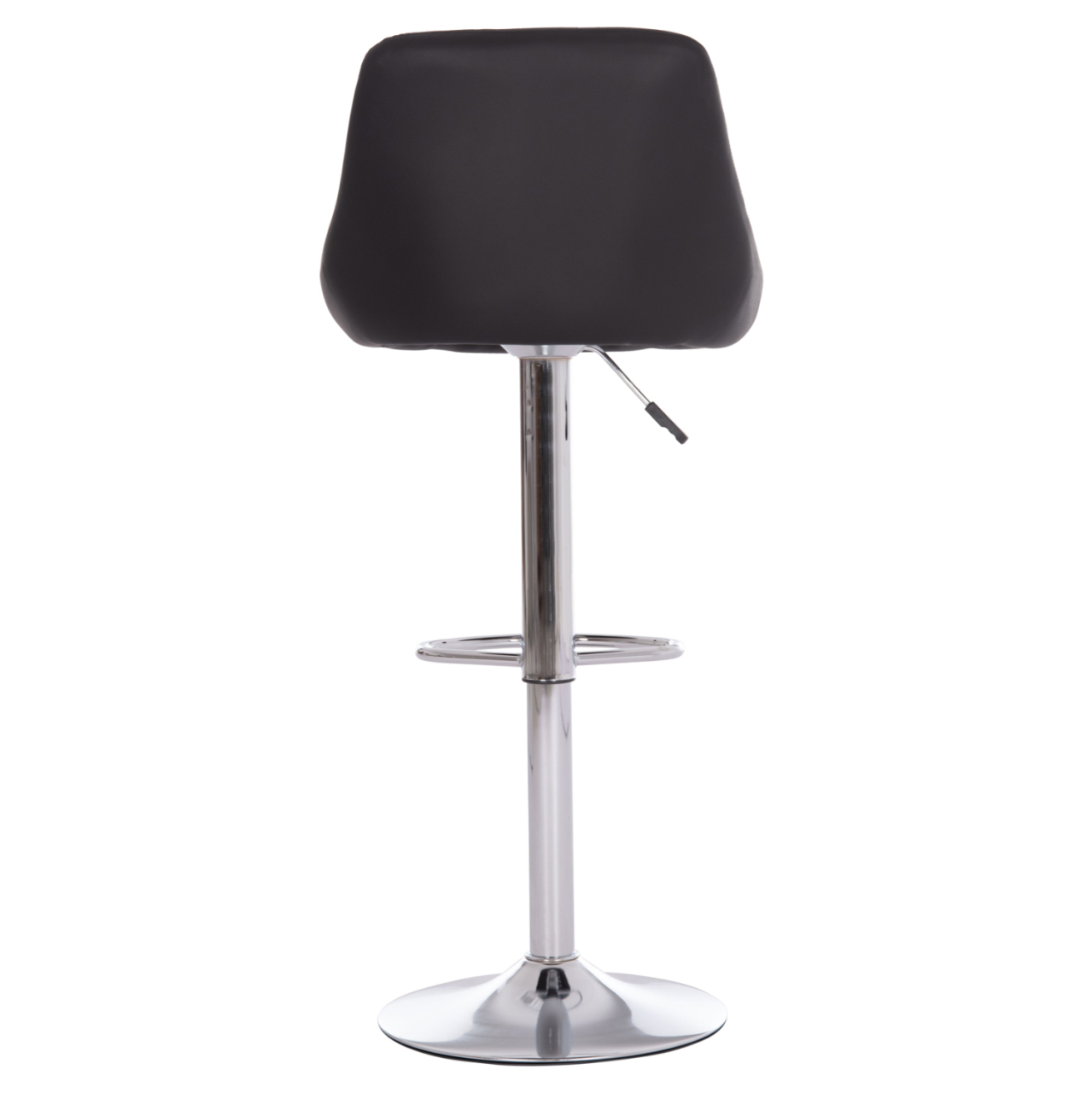 BAR STOOL ROSE HM204.21 CHROMED BASE and SUSPENSION and BLACK PU 48x45x105Hcm. [6]