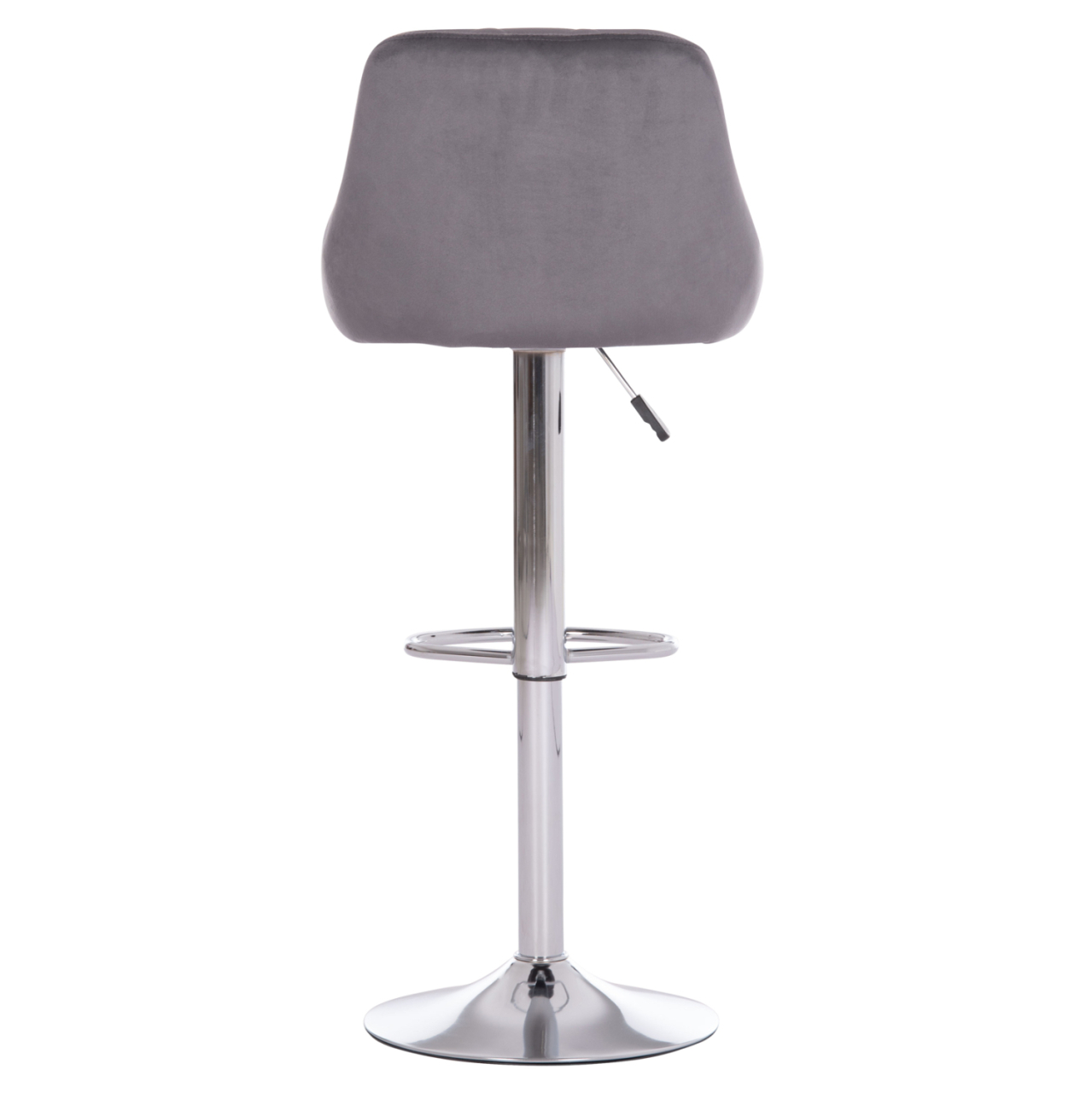 BAR STOOL ROSE HM204.41 CHROMED BASE and SUSPENSION and GREY VELVET 48x45x105Hcm. [6]