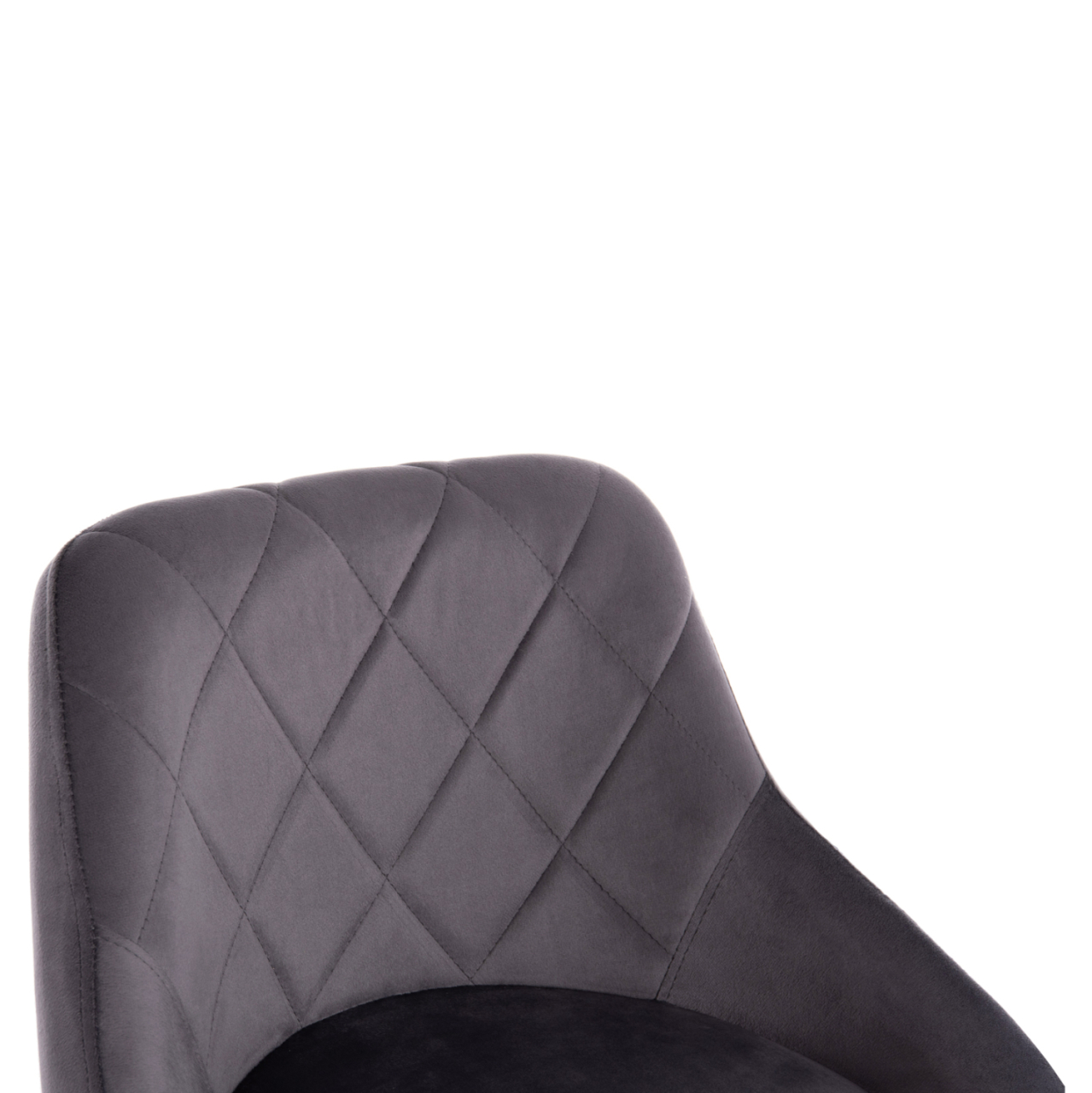 BAR STOOL ROSE HM204.41 CHROMED BASE and SUSPENSION and GREY VELVET 48x45x105Hcm. [7]