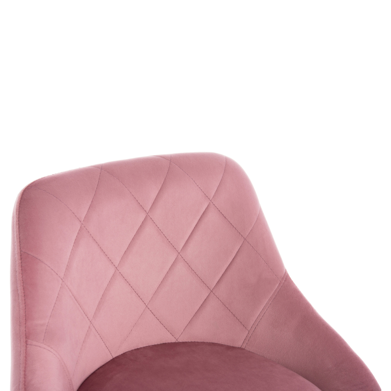 BAR STOOL ROSE HM204.42 CHROMED BASE and SUSPENSION and DUSTY PINK VELVET 48x45x105Hcm. [7]
