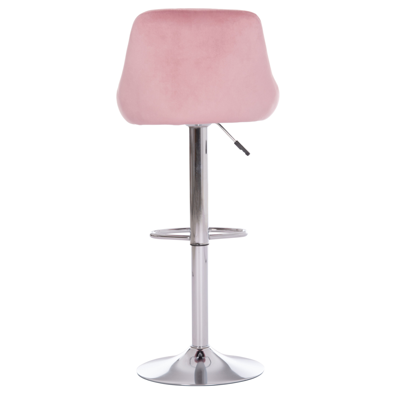BAR STOOL ROSE HM204.42 CHROMED BASE and SUSPENSION and DUSTY PINK VELVET 48x45x105Hcm. [6]