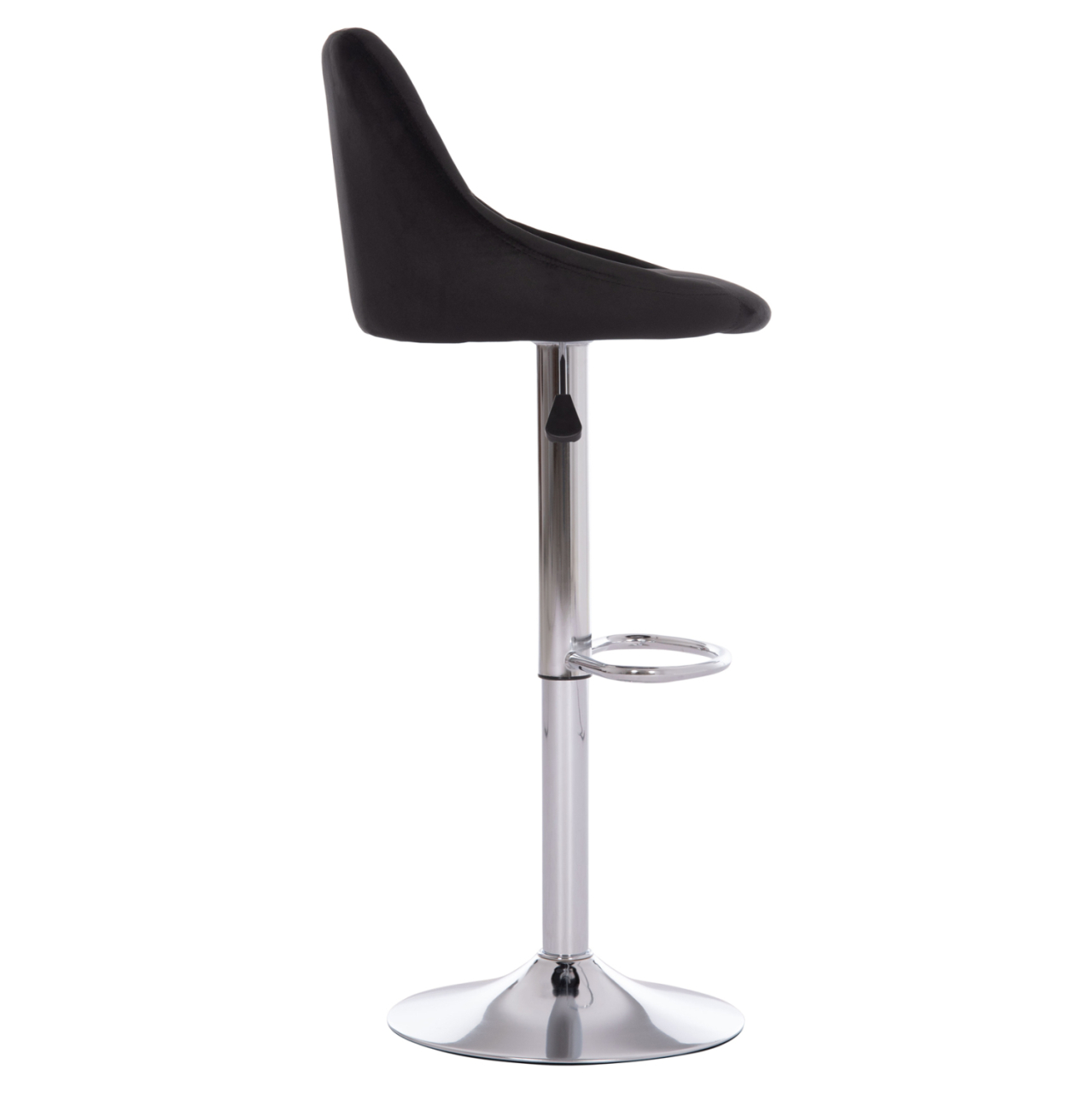 BAR STOOL ROSE HM204.44 CHROMED BASE and SUSPENSION and BLACK VELVET 48x45x105Hcm. [4]