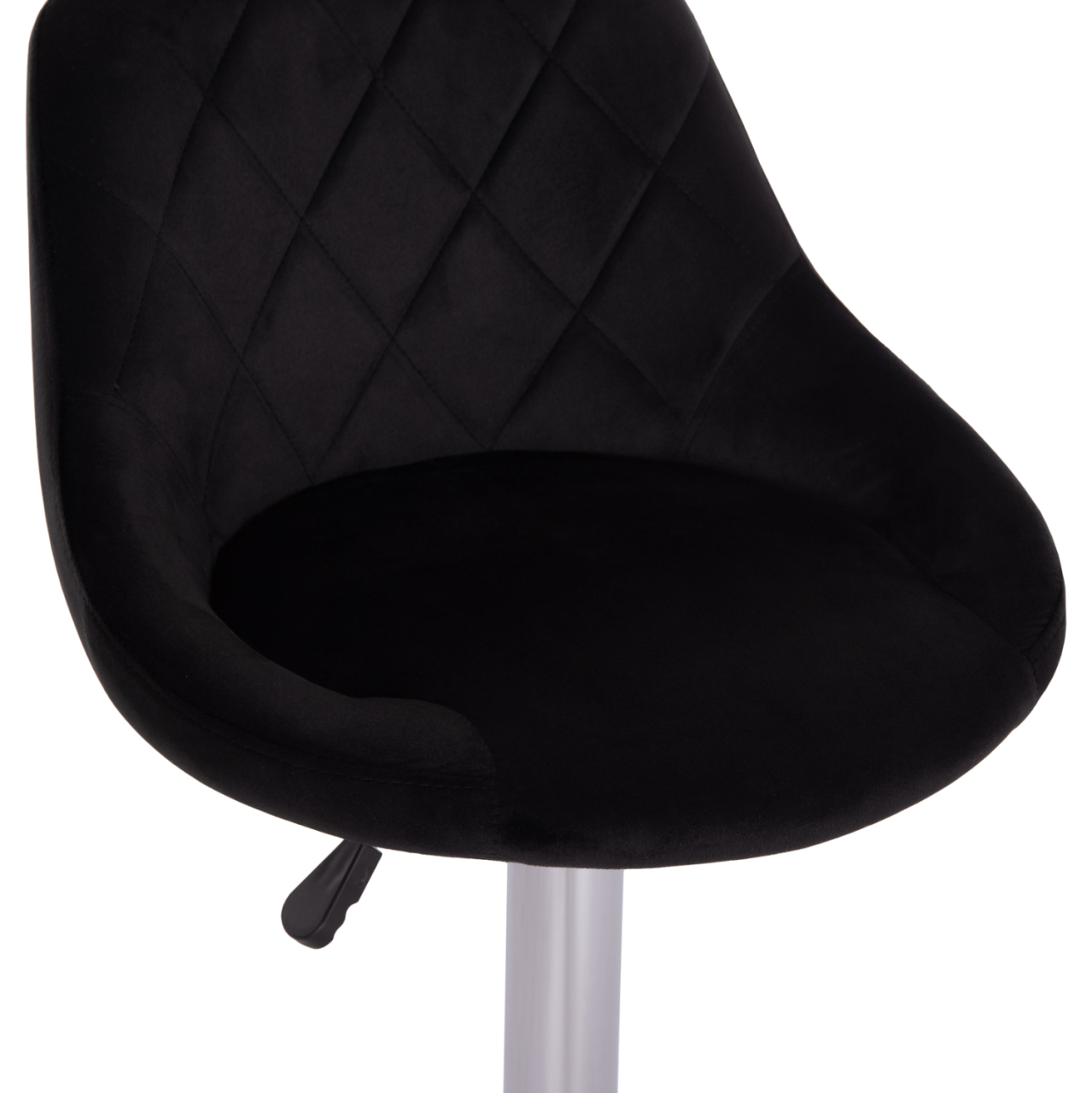 BAR STOOL ROSE HM204.44 CHROMED BASE and SUSPENSION and BLACK VELVET 48x45x105Hcm. [8]